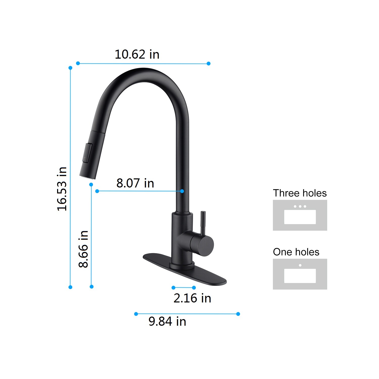 Clihome DG-KF01MB Kitchen-Faucets - View #8