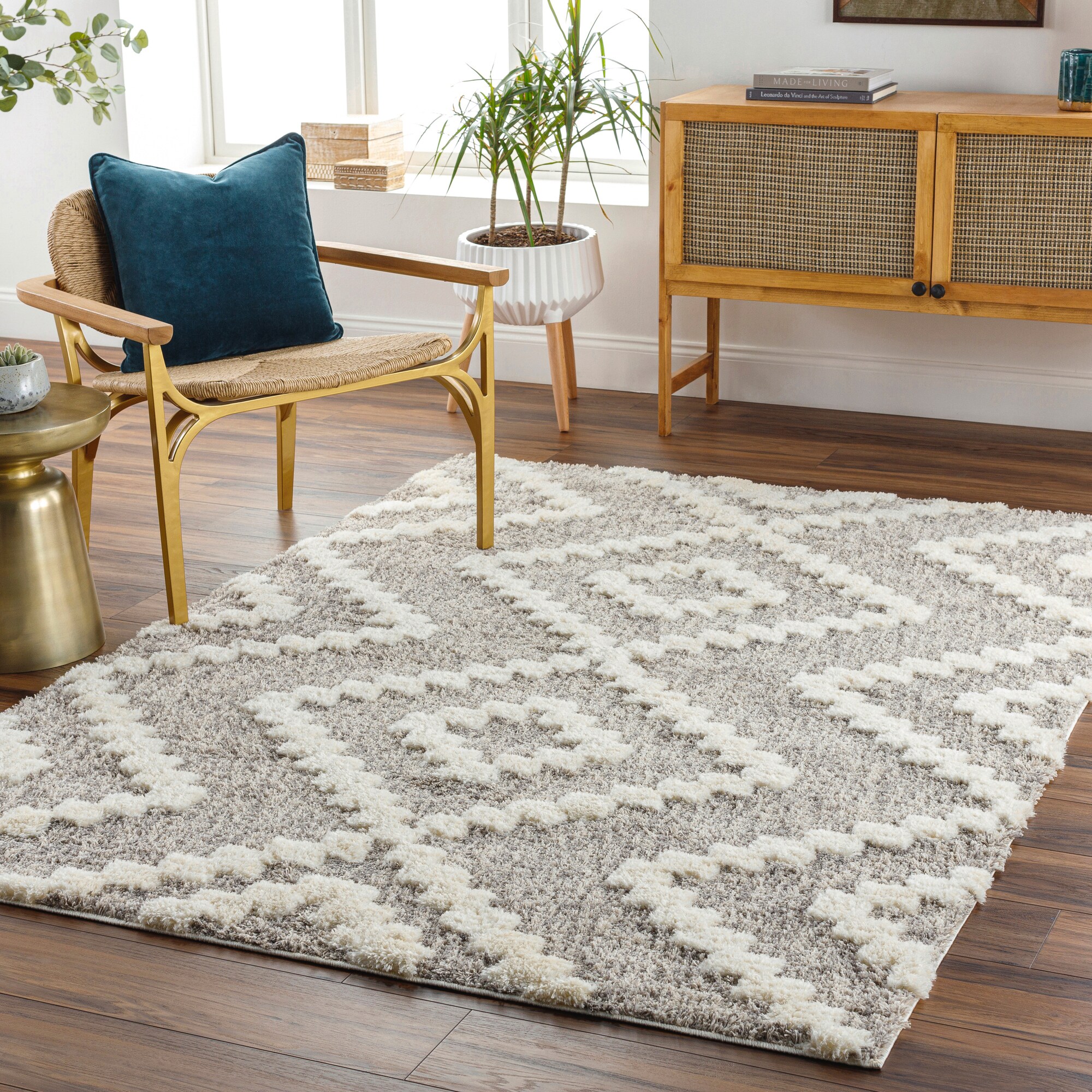 Surya Washable Dionis Gray 5 X 8 (ft) Gray Indoor Medallion Area Rug in the  Rugs department at