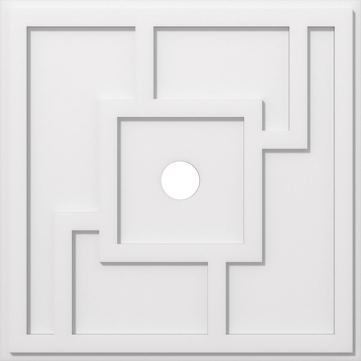 Ekena Millwork CMP28KX-03000 Knox 28-Inches W x 28-Inches L Contemporary White PVC Whole Ceiling Medallion
