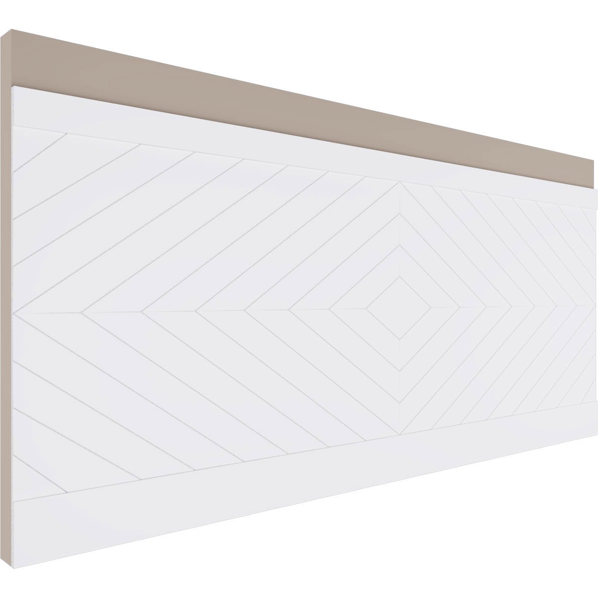 Ekena Millwork WPK40X94NUV 40-in x 94-1/2-in Smooth Paintable/Stainable White PVC Wainscoting Wall Panel ( 26.24-sq ft )