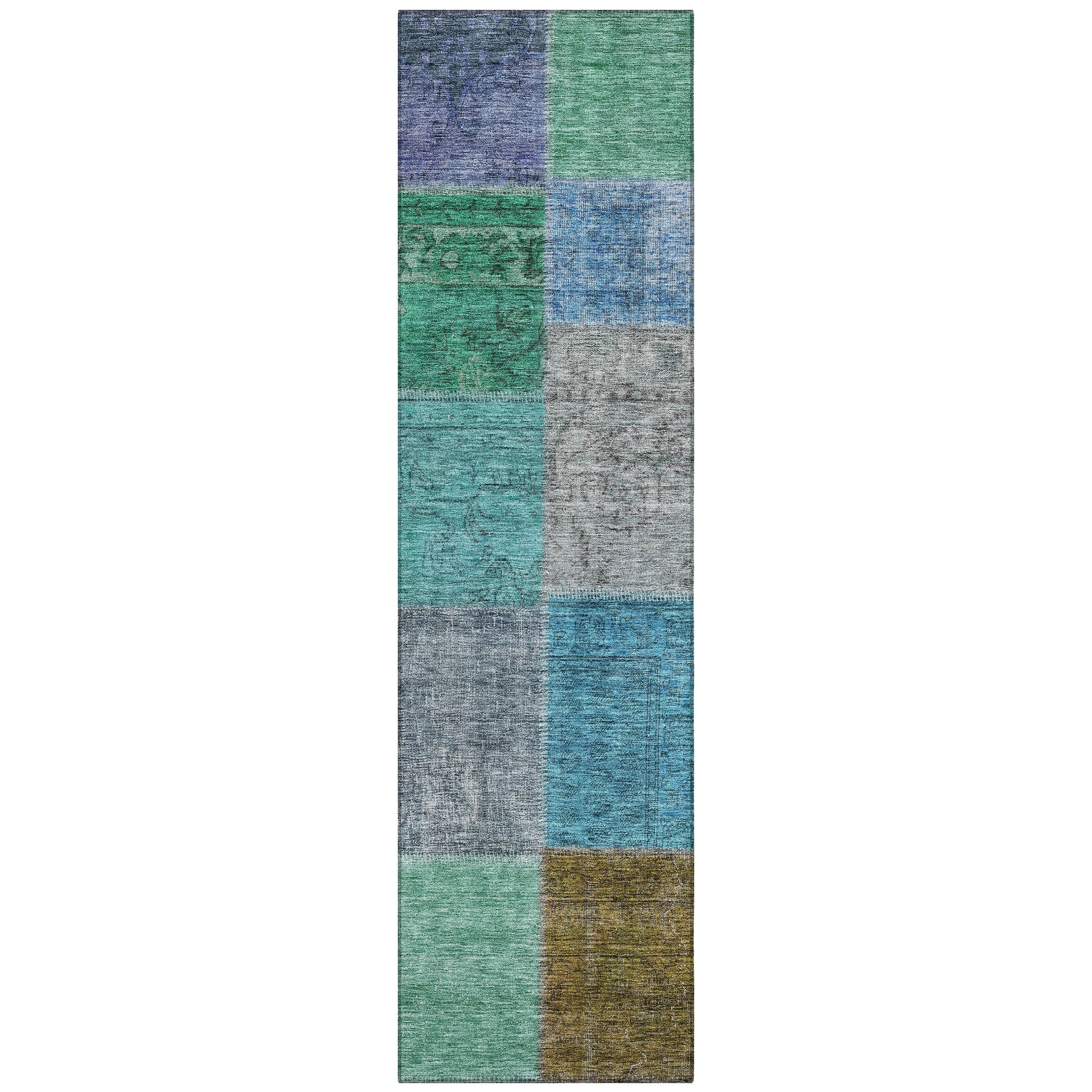 Addison Rugs ACN663GE2X8 Chantille ACN663GE 2 x 7 (ft) Polyester Green Rectangular Indoor/Outdoor Geometric Machine washable Area rug