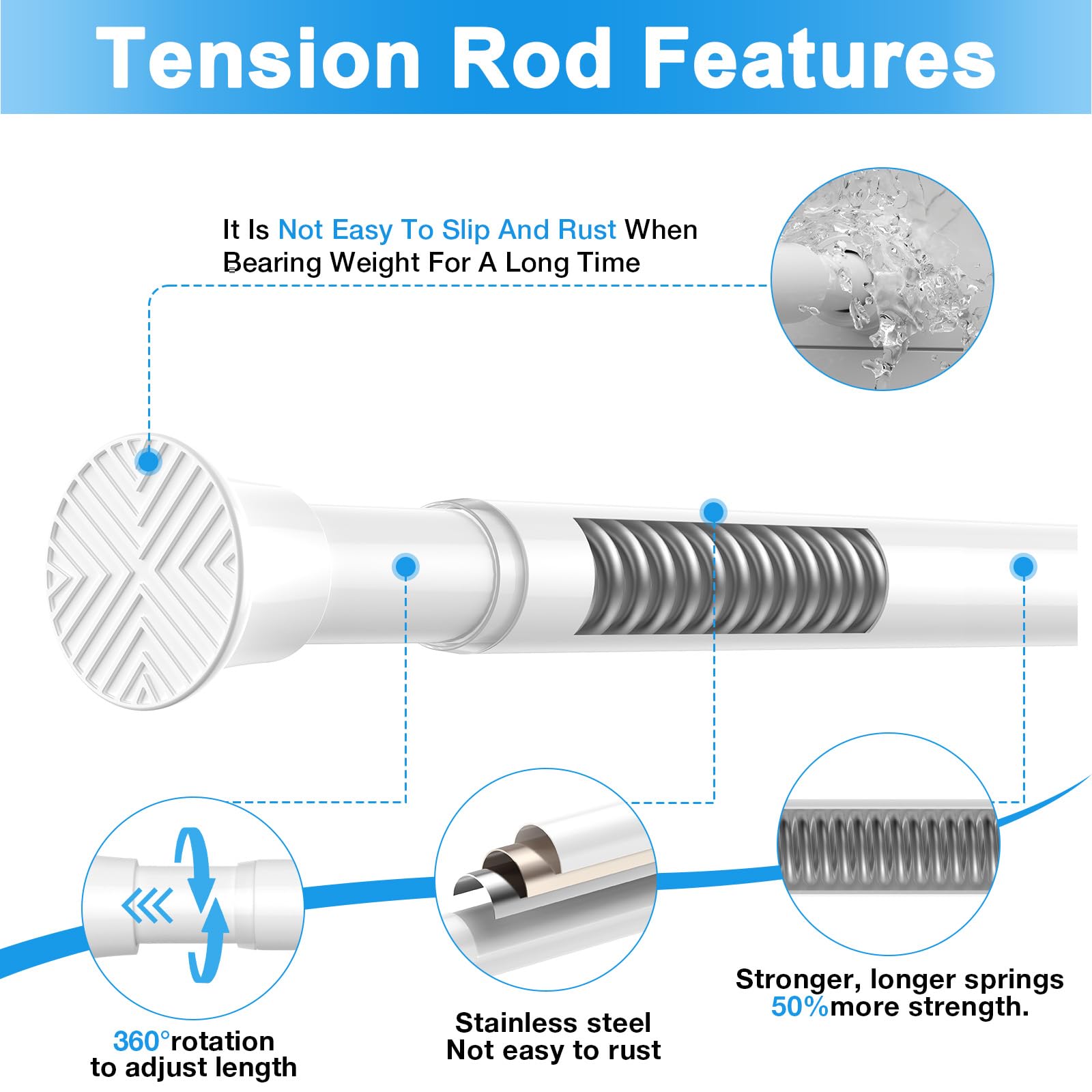 Aoibox LABZSD11 Shower-Rod-Parts - View #3