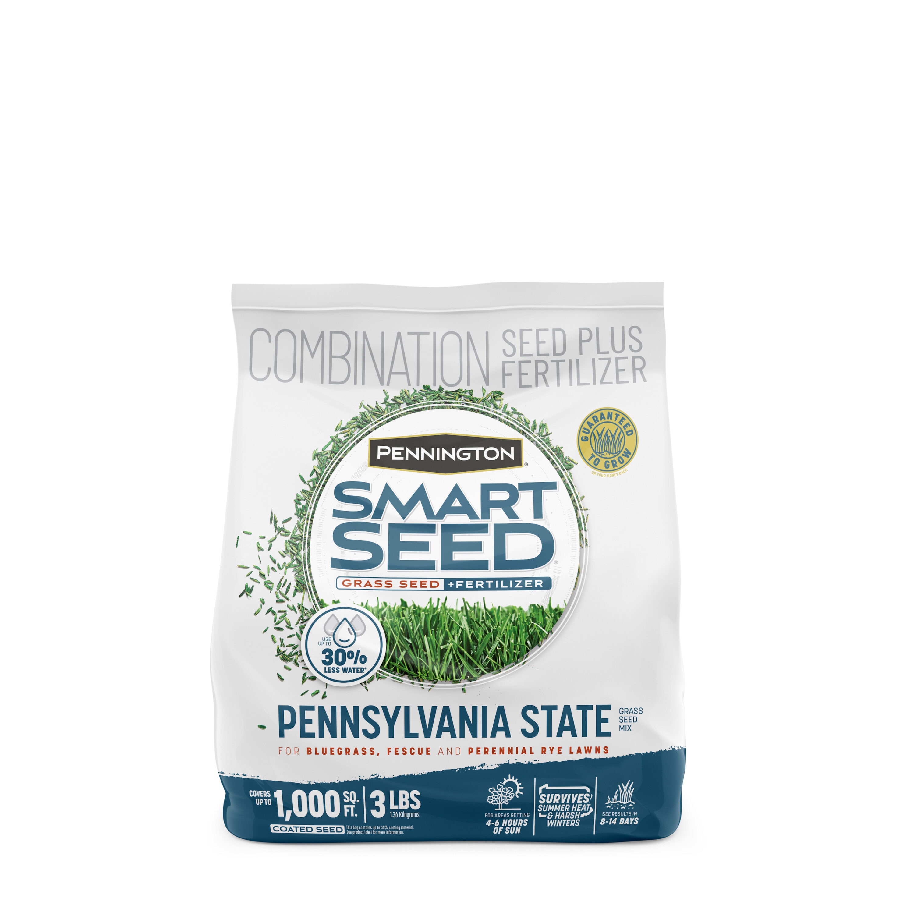 Pennington 100543714 Smart Seed Penn State 3-lb Mixture/Blend Grass Seed