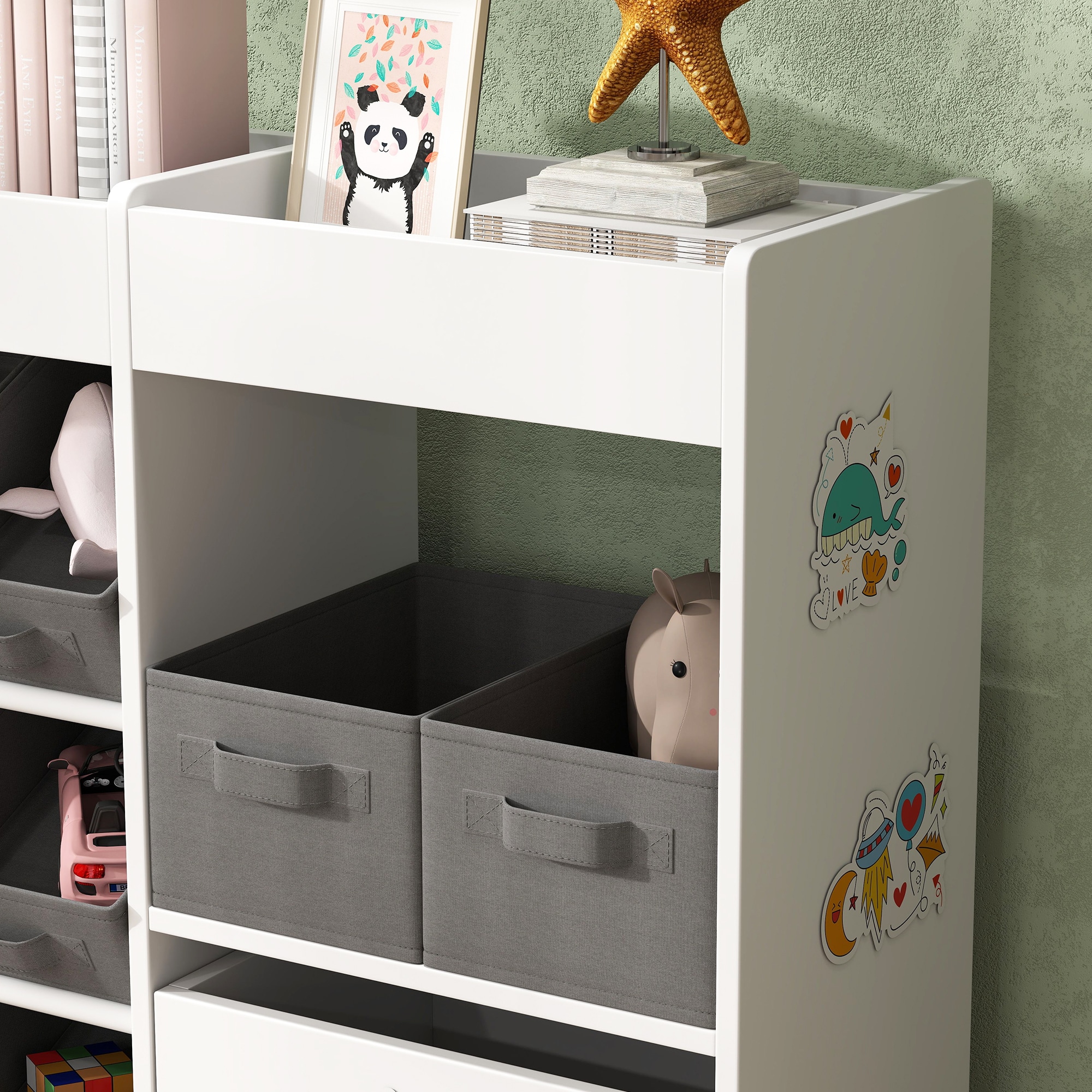 Qaba 311-089V80WT Kids-Bookcases - View #7