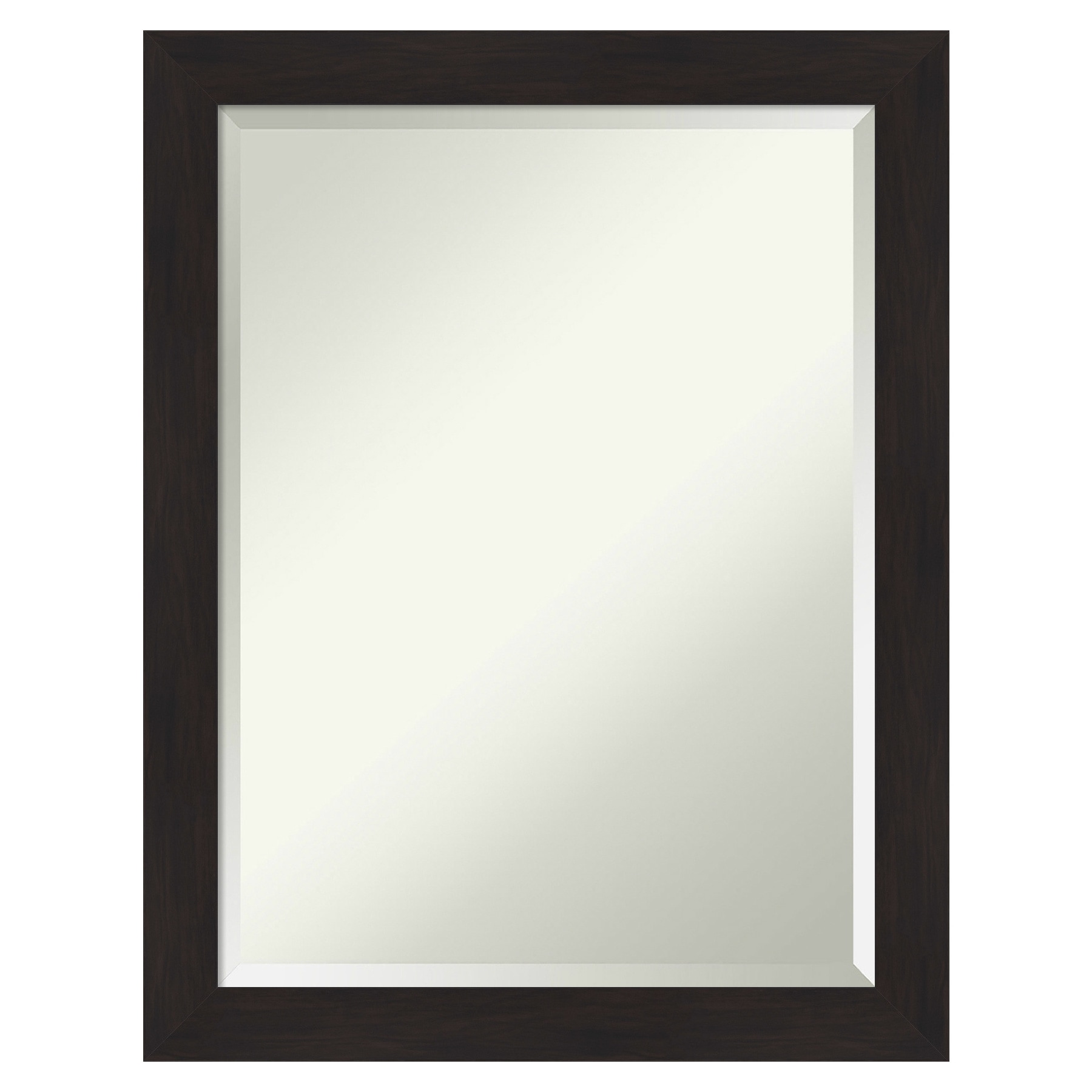 Espresso Brown Polystyrene Framed Rectangular Wall Mirror 21.5x27.5