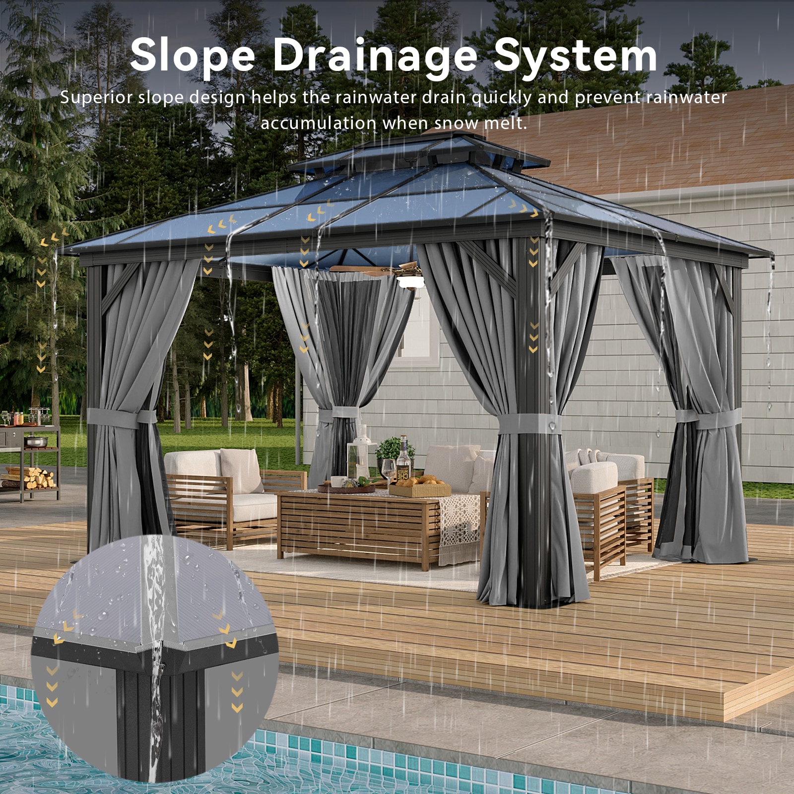 AOXUN AX-410G11 Wood-Resin-Gazebos - View #4