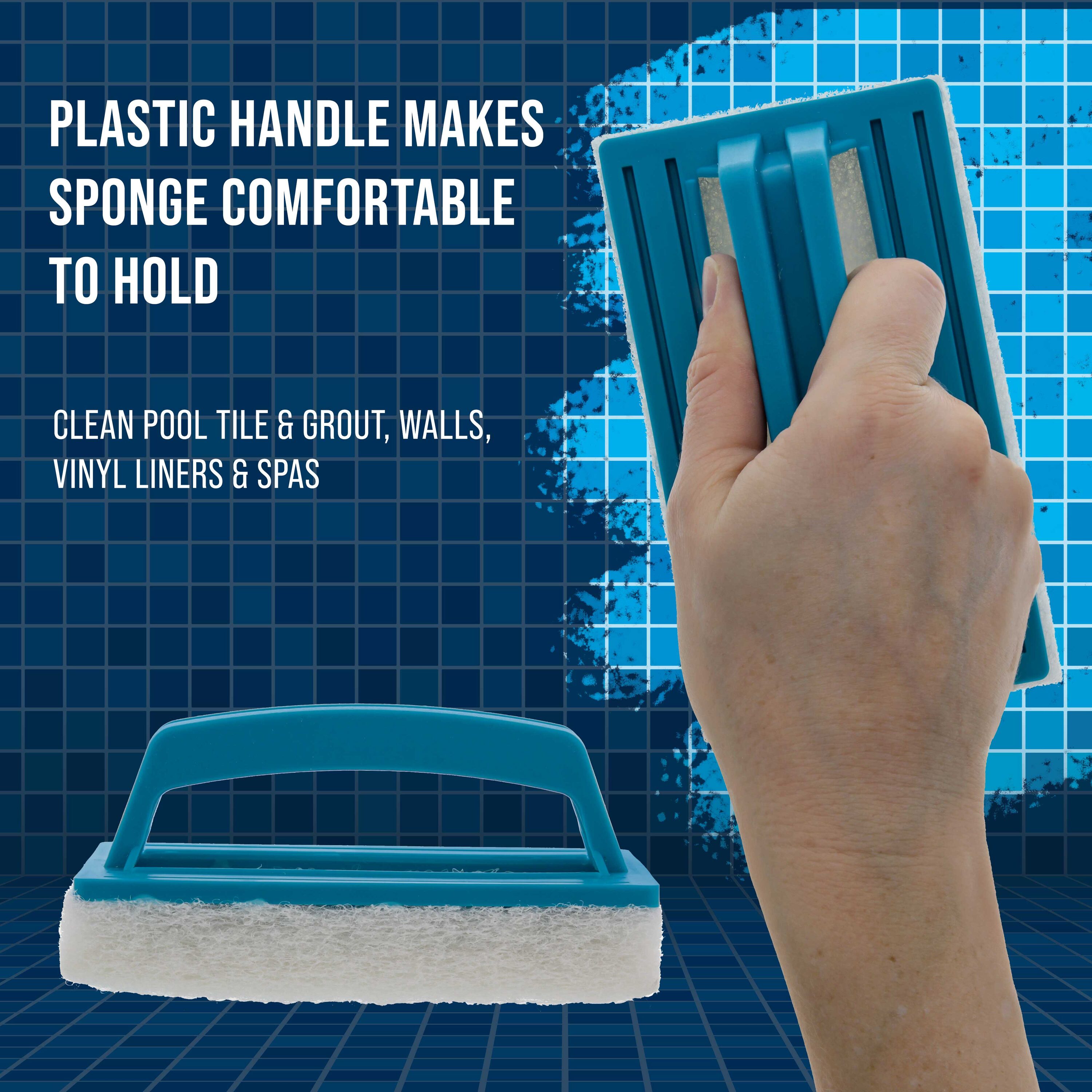 U.S. Pool Supply Hand-Held Pool Scrub Brush- 2 Pack - Scrubbing ...