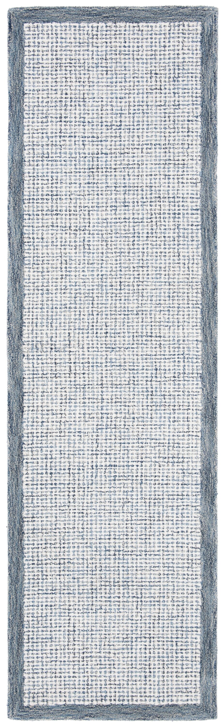 Safavieh Abstract Nannie 2 x 6 Wool Navy/Ivory Indoor Border Bohemian ...