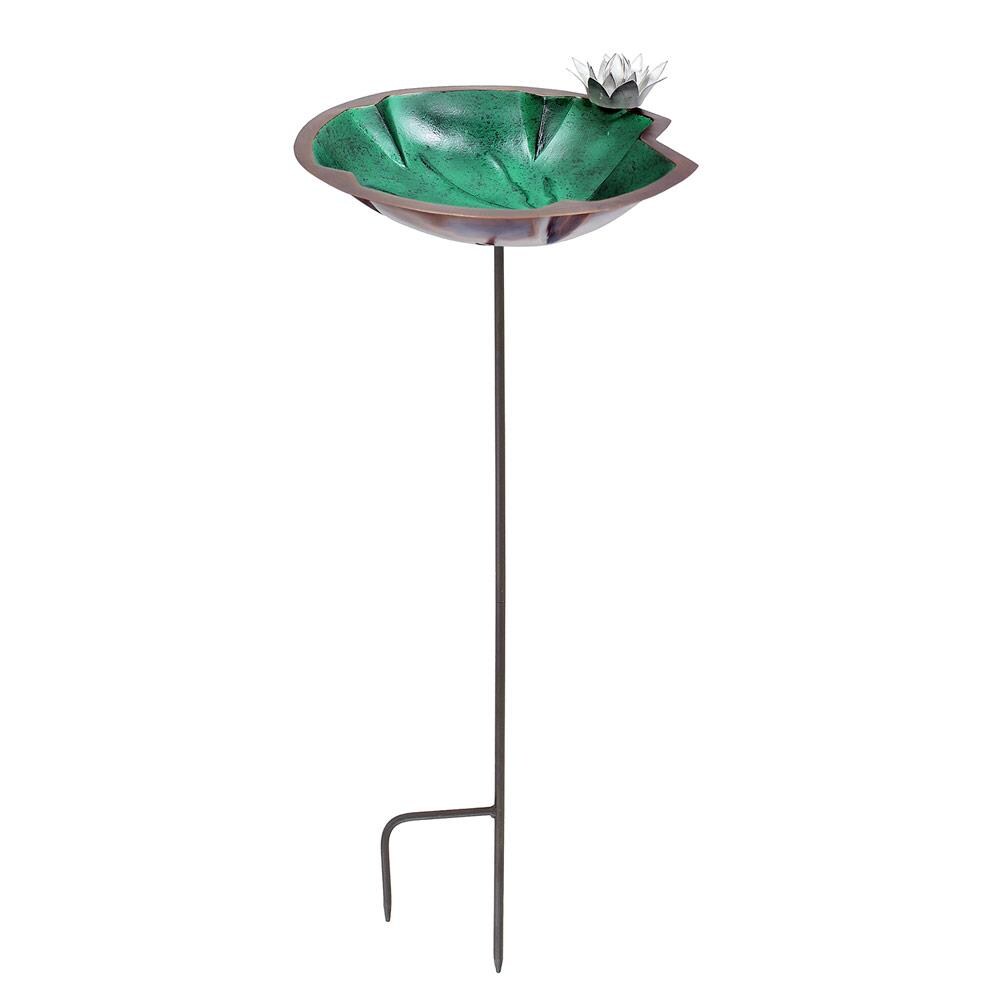Minuteman International BB-10-S 42.75-Inches H Antique Copper Plated and Colored Patina Metal Complete birdbath