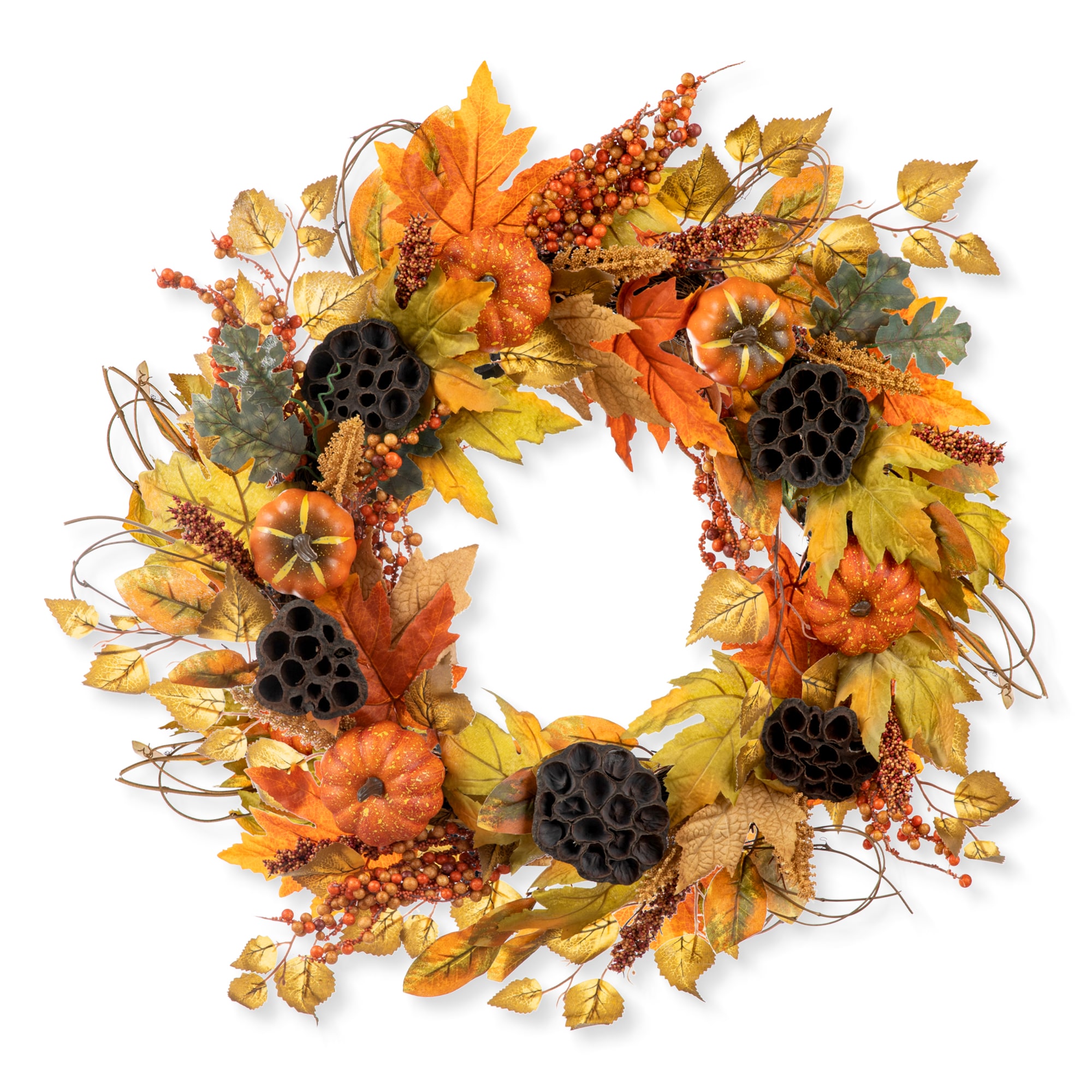 Glitzhome 2019500013 24-Inches Pumpkin Hanging decoration
