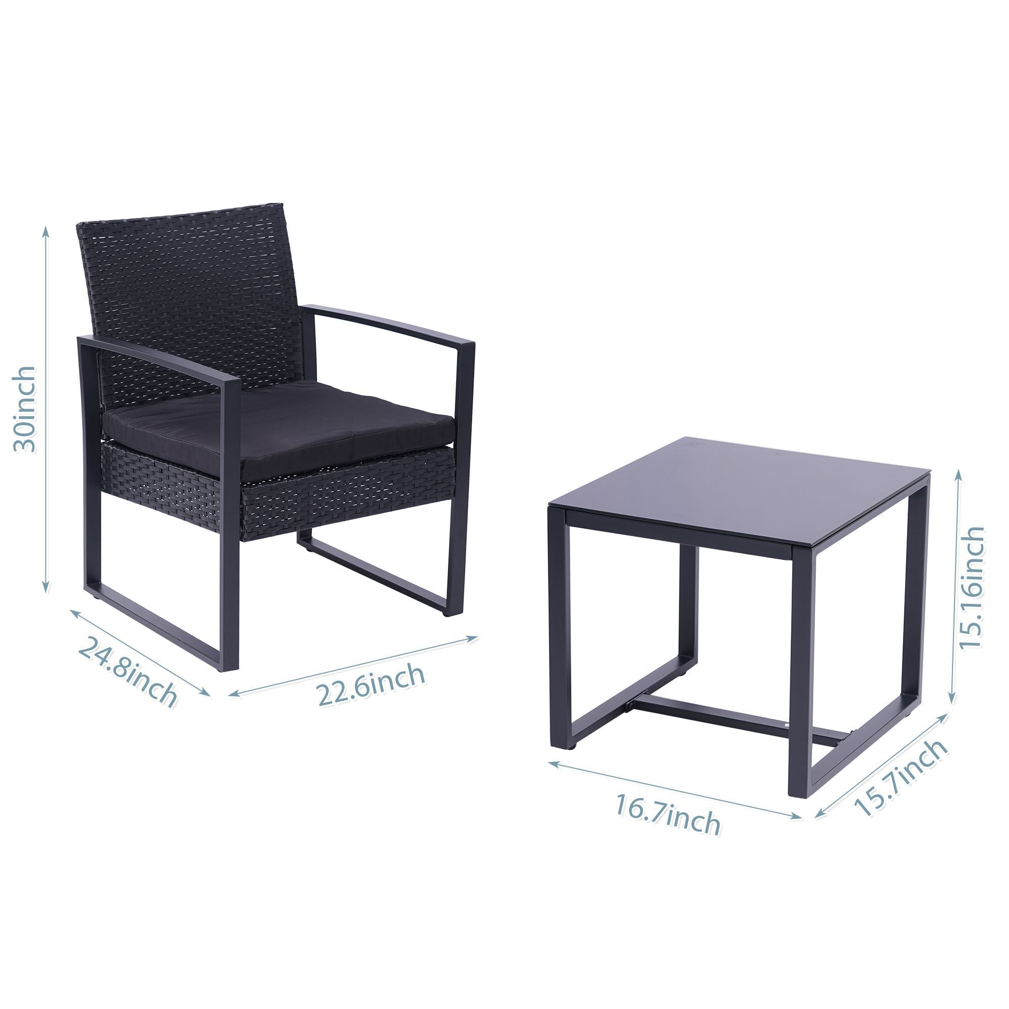 Miki Shinly BY-3225-43QI Patio-Conversation-Sets - View #10