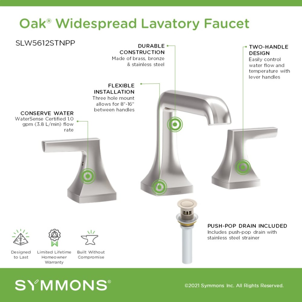 Symmons SLW5612STNPP Lavatory-Faucets - View #4
