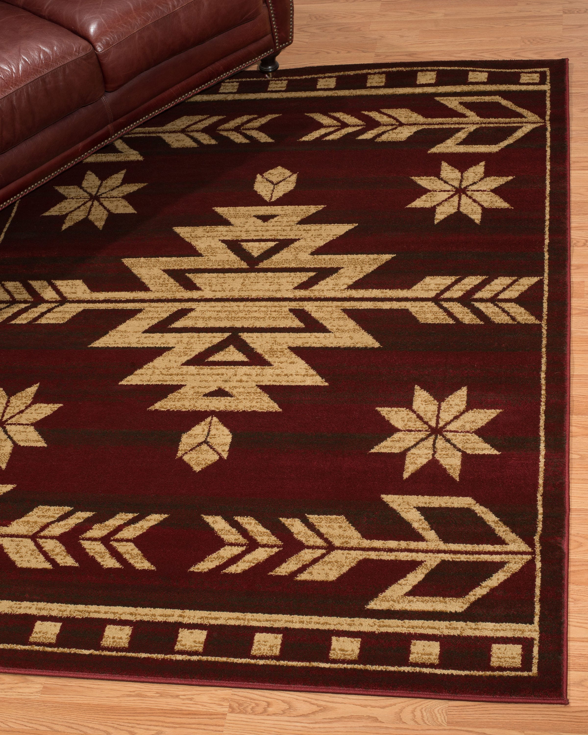 United Weavers Of America 750 00130 58 Affinity 5 x 7 (ft) Polypropylene Red Rectangular Indoor Area rug