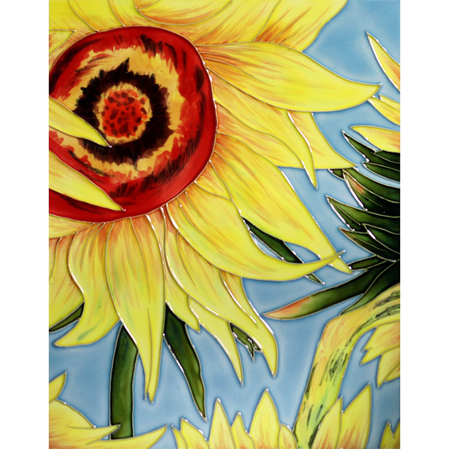 La Pastiche Sunflowers (detail) 11-in W x 14-in H Ceramic Floral Wall ...