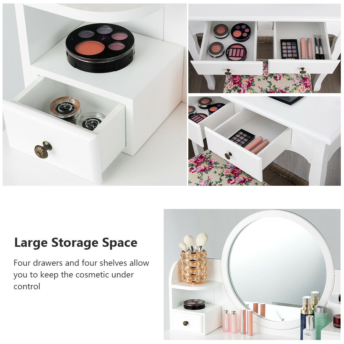 CASAINC WF-HYSN-66130WH Bedroom-Vanities - View #6
