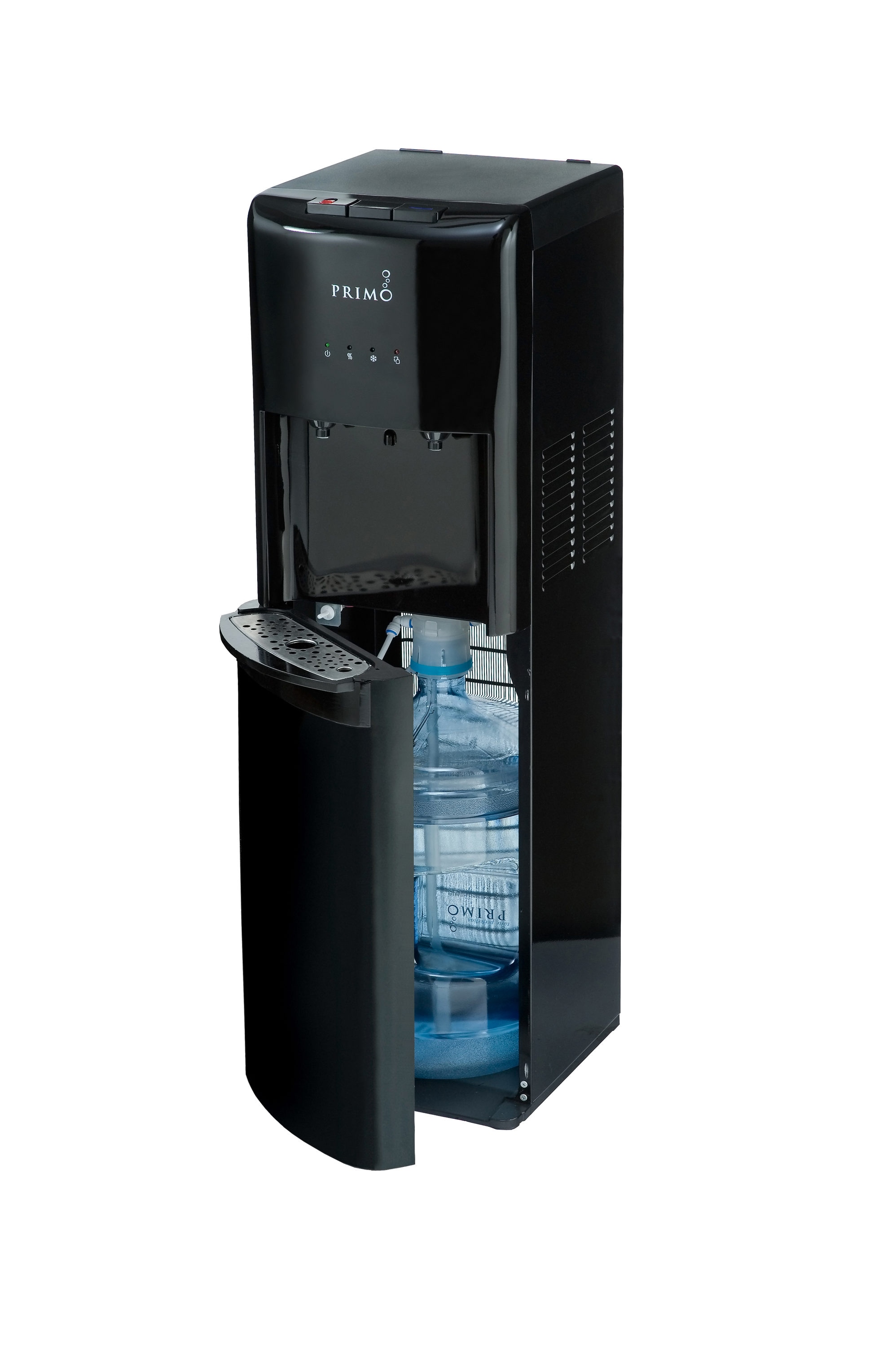 Mist Top Loading Water Cooler with Child Safety Lock, 3 Temperature Options, Holds 3 and 5 Gallon Bottles- Black