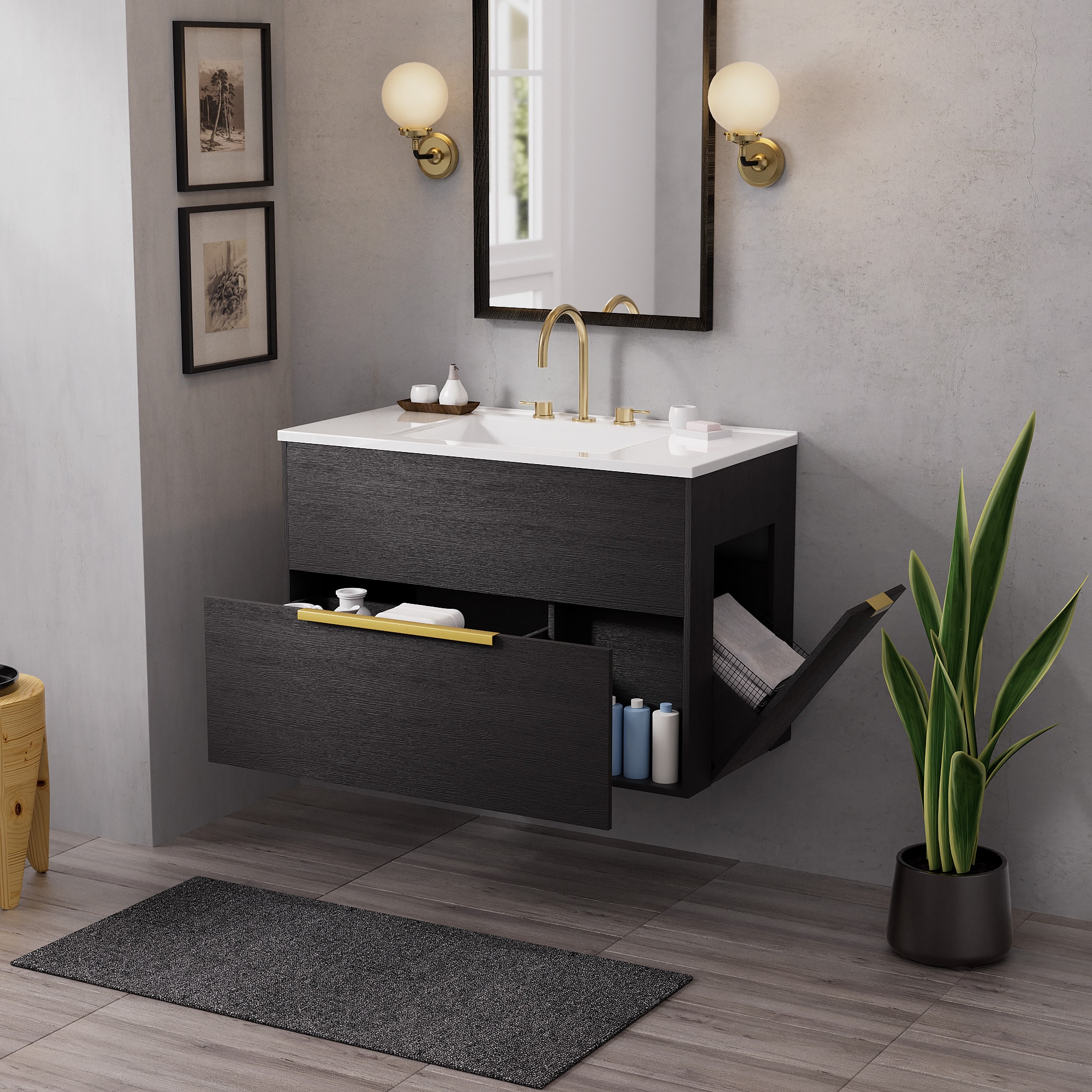 JEAREY JE-12JDP-GREEN Bath-Vanity-Combo - View #3