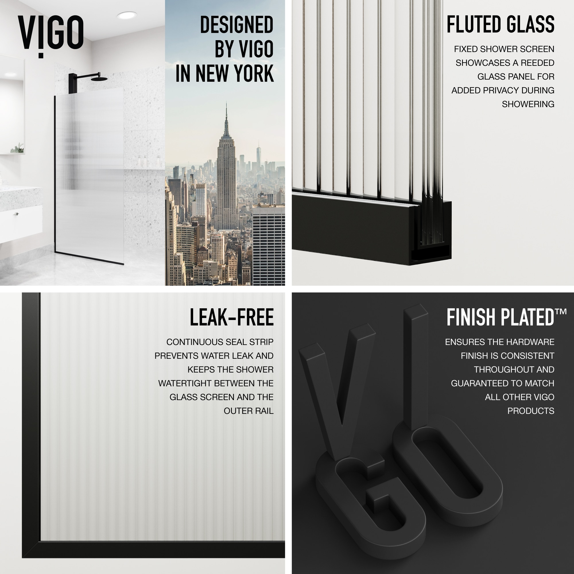 VIGO VG6075MBFL3474 Shower-Doors - View #5
