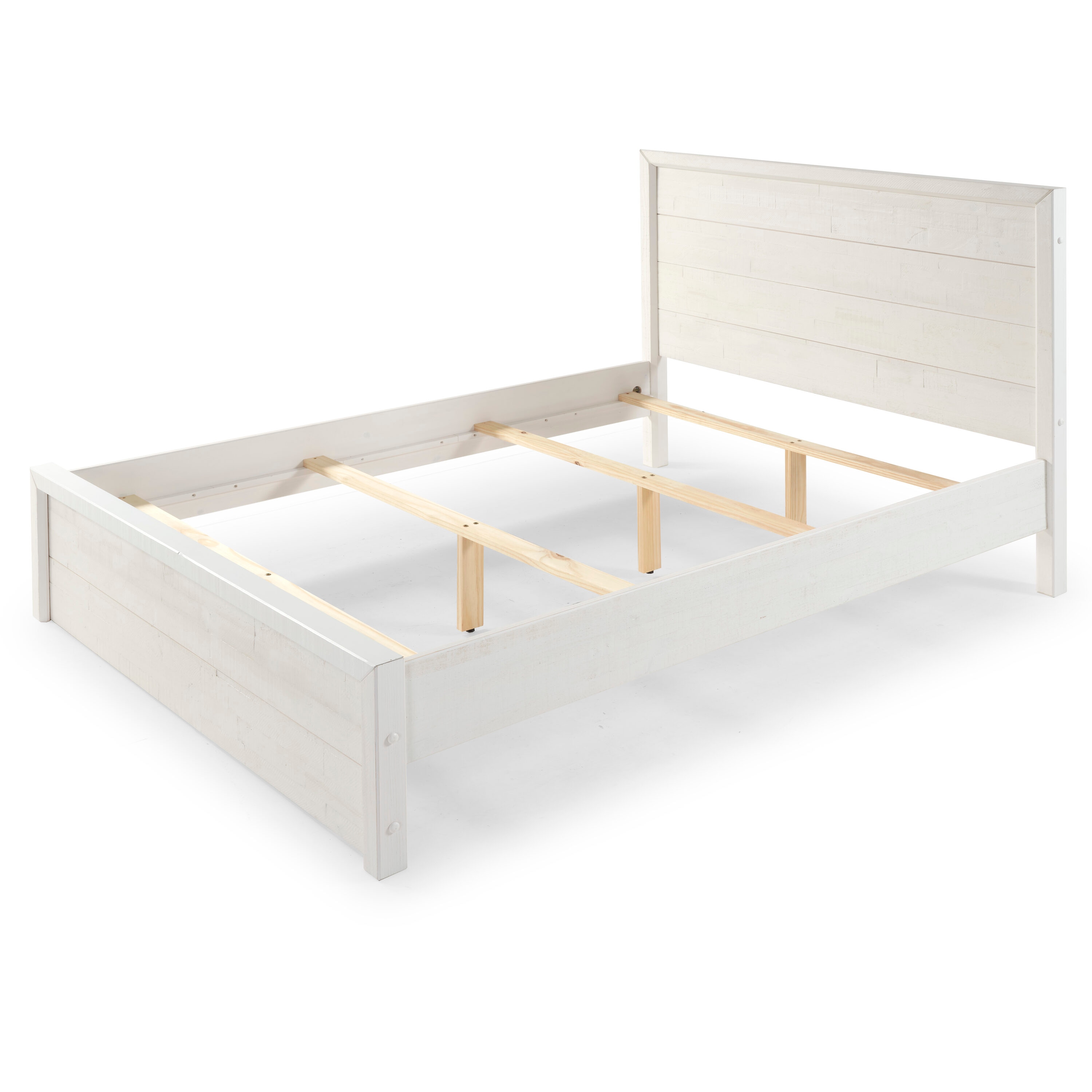 Camaflexi MR809 Monterrey Shabby White King Wood Bed frame Bed