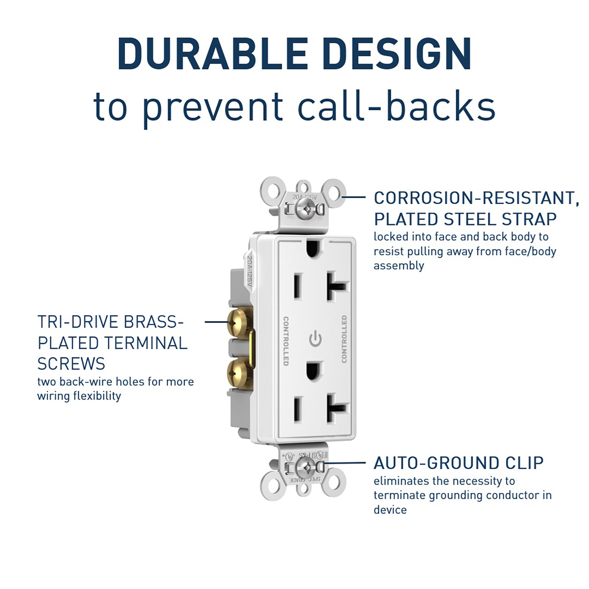 Legrand 26352CDW receptacles - View #3