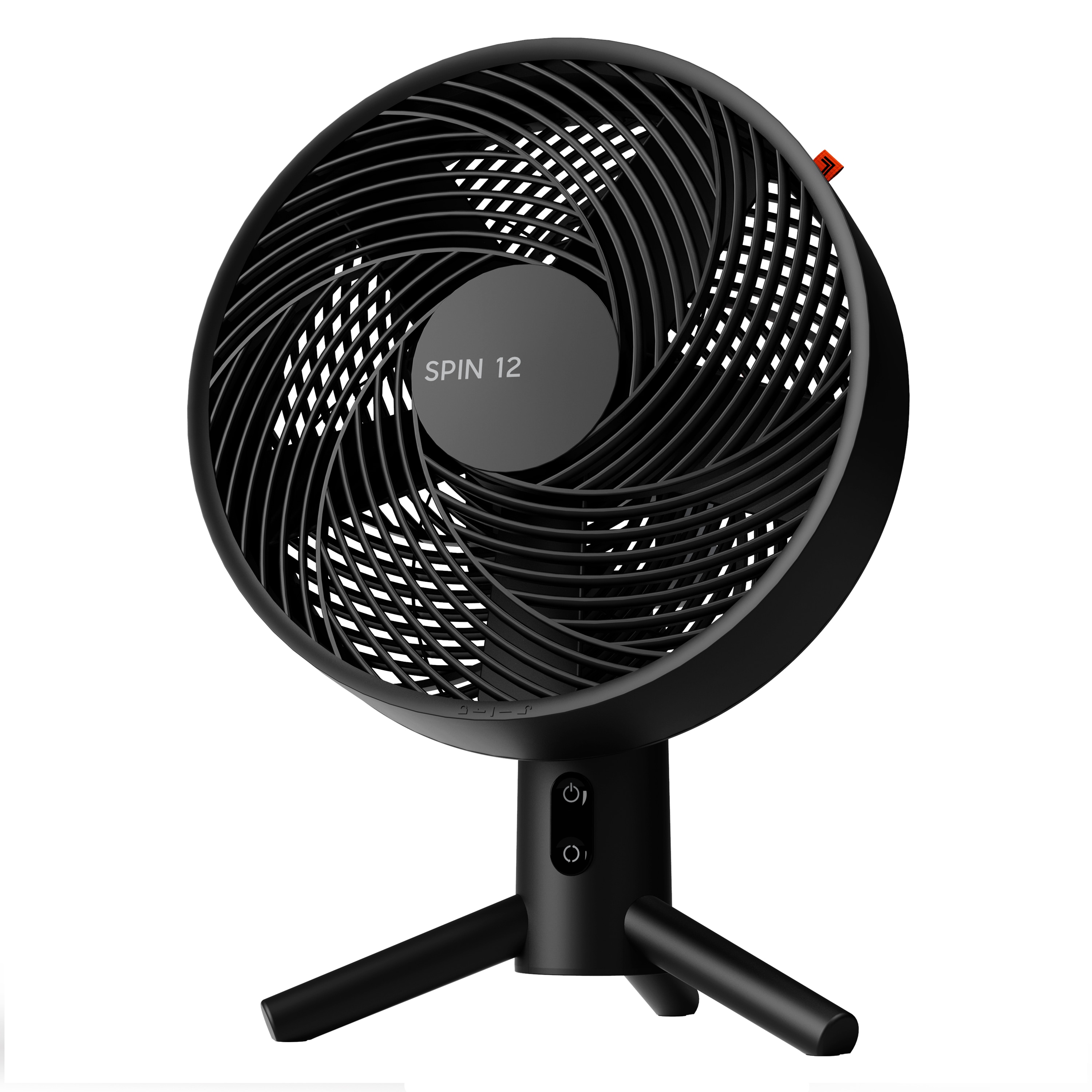 Sharper Image 11.7-in 3-Speed Indoor Black Oscillating Desk Fan