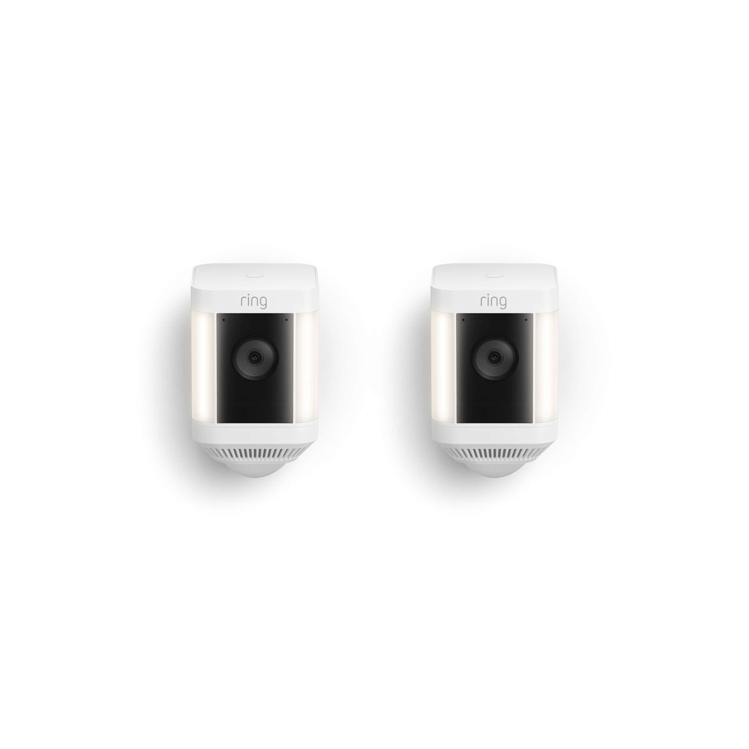 Ring Spotlight Cam Plus, Solar | Two-Way Talk, Color Night Vision, and  Security Siren (2022 release) - White