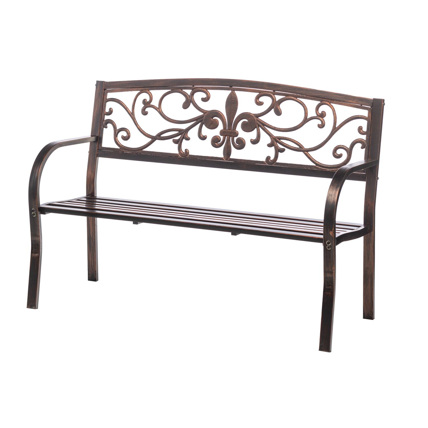 Evergreen PHA245 48-Inches W x 34 H Bronze Steel Garden Bench