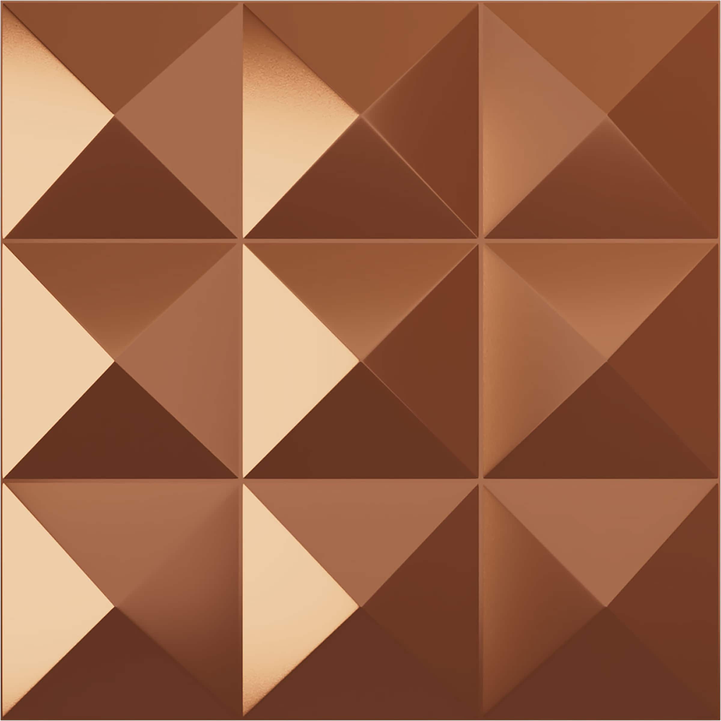 Ekena Millwork WP20X20BEBCO-CASE-12 19-5/8-in x 19-5/8-in Embossed Bright Coat Copper PVC Wall Panel 12 -Pack