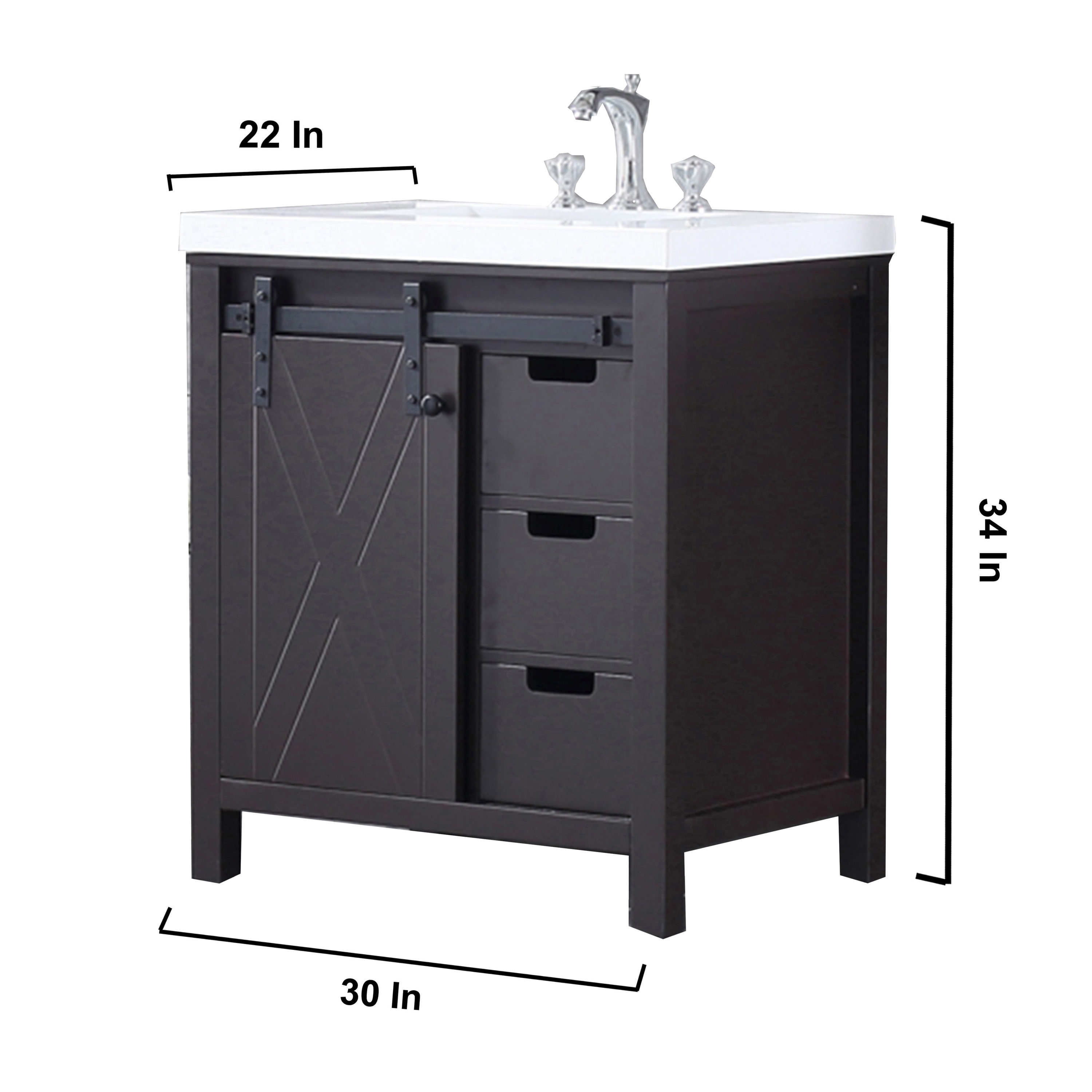 Lexora LM342230SCCSM28F Bath-Vanity-Combo - View #15