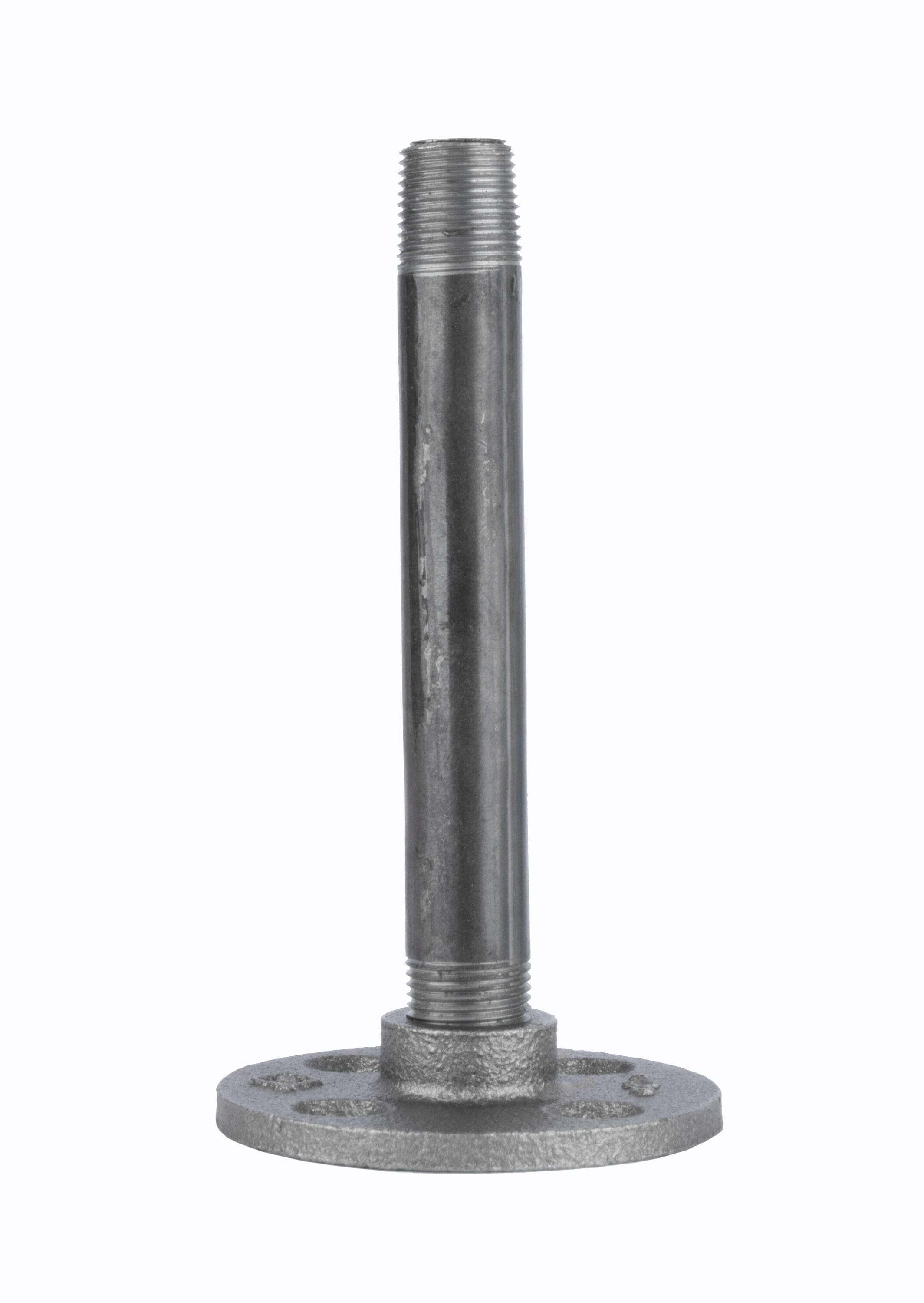 Black Malleable Iron 3/8-Inch Floor Flange, 2.75-Inch Length