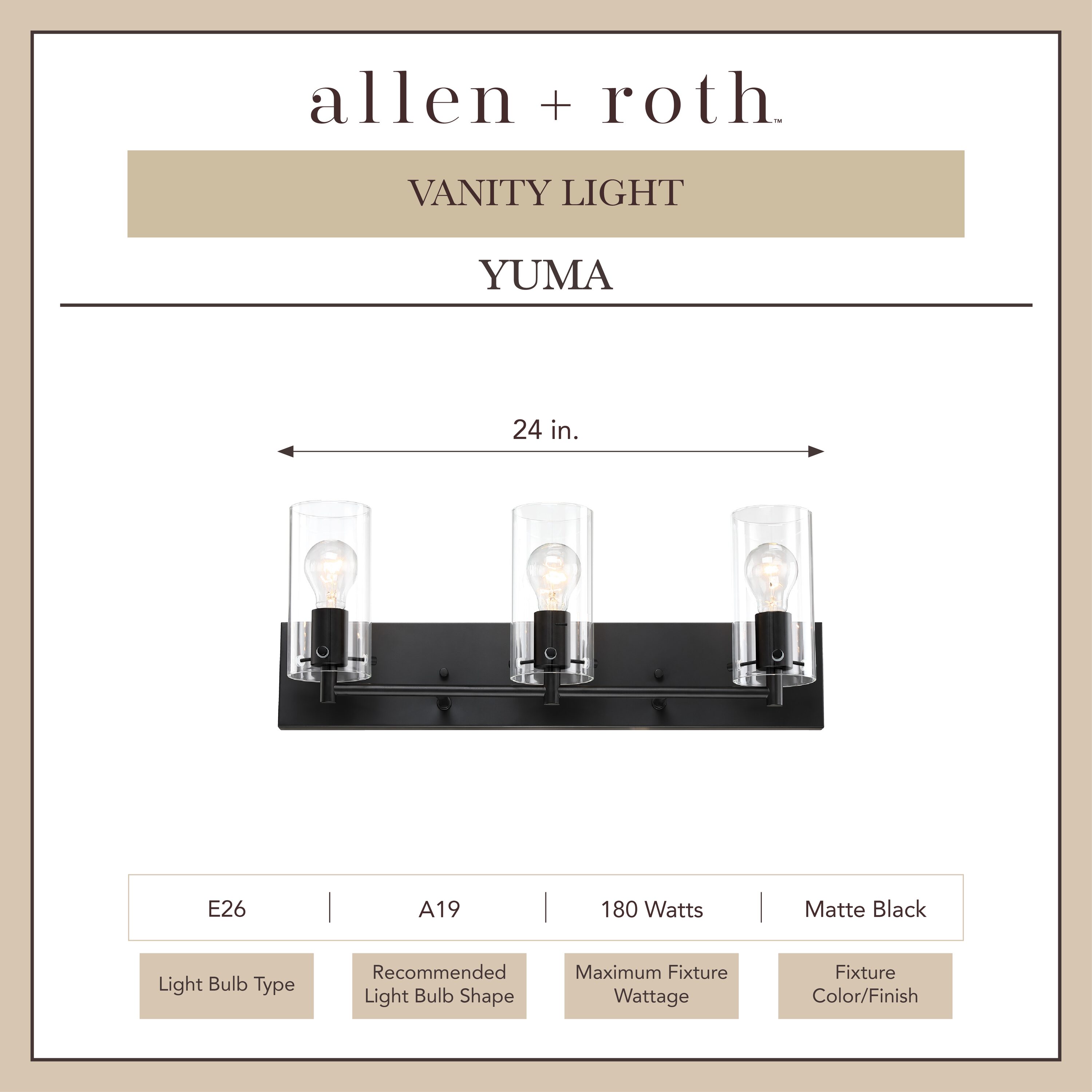 allen + roth FS230332-W3-BK b089995 - View #3