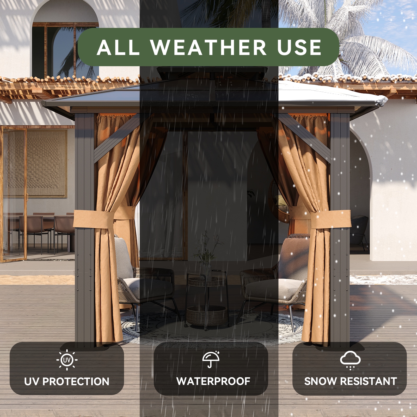 AOXUN AX-401B15 Wood-Resin-Gazebos - View #7