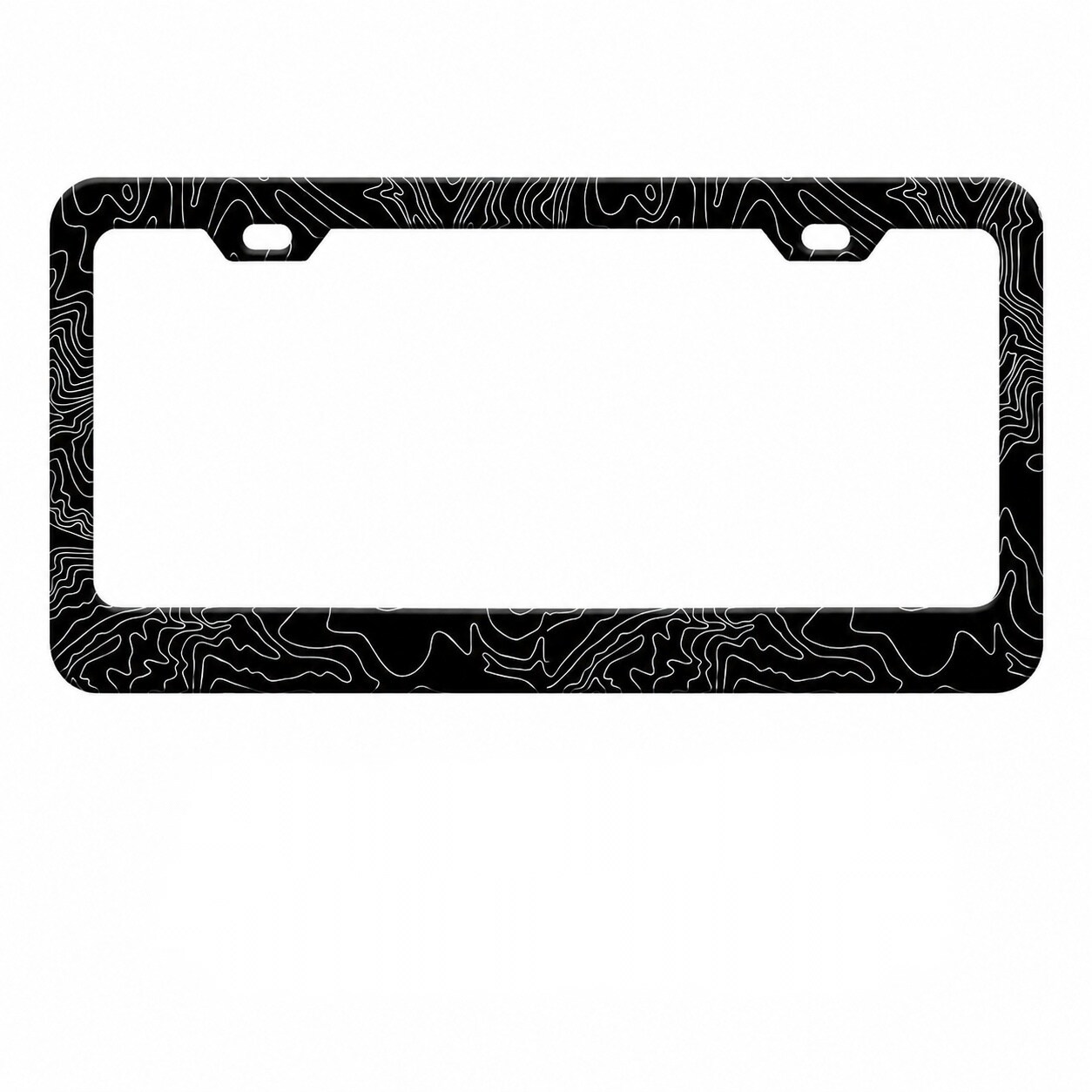 Aoibox  Dual Camera topographic map aluminum license plate mounting License Plate Frame for standard U S and Canadian plates