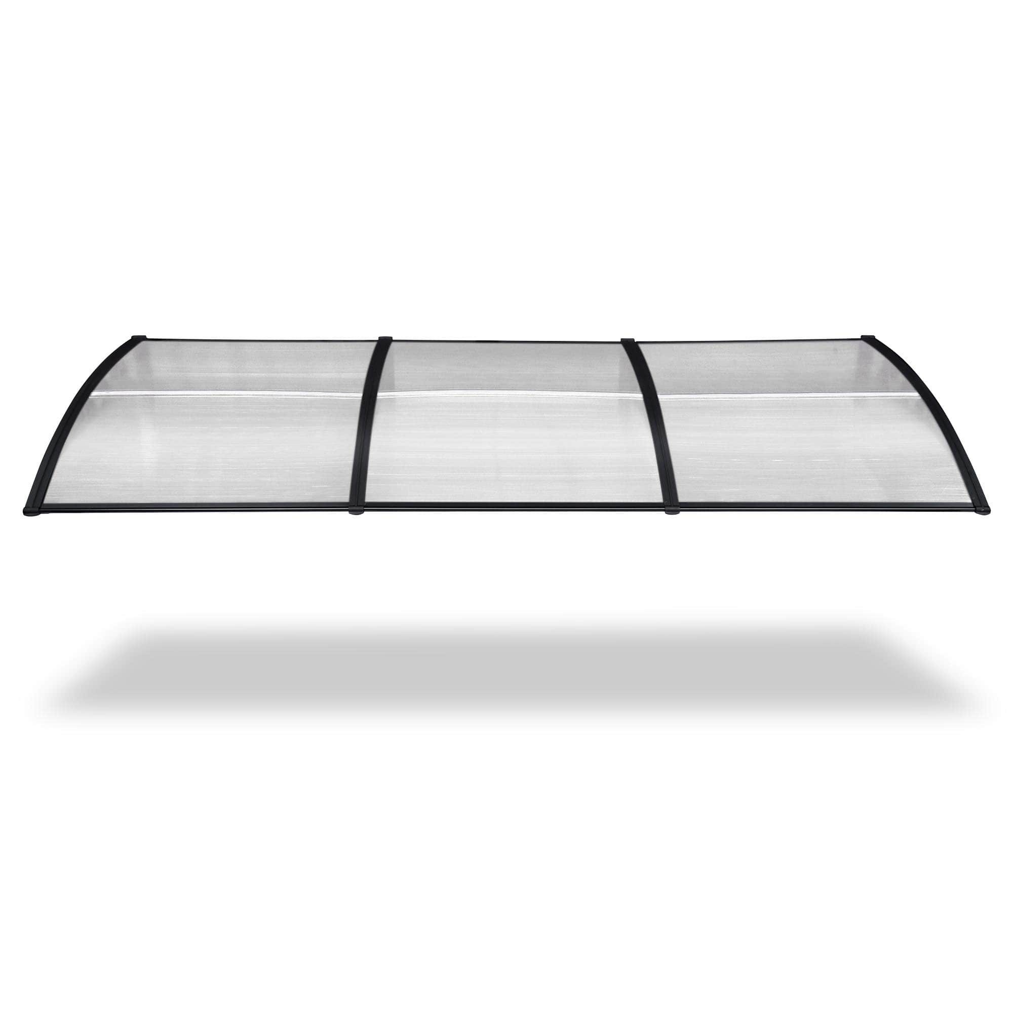 Yescom 07AWN003-120-0806-LO 38 inchX117 inch Window Awning Door Canopy Polycarbonate Anti-UV30+ Cover Outdoor Rain Snow Protection Patio White Board
