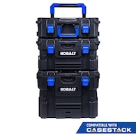 Kobalt Case Stack 21.5-in Plastic Wheels Lockable Tool Box Deals
