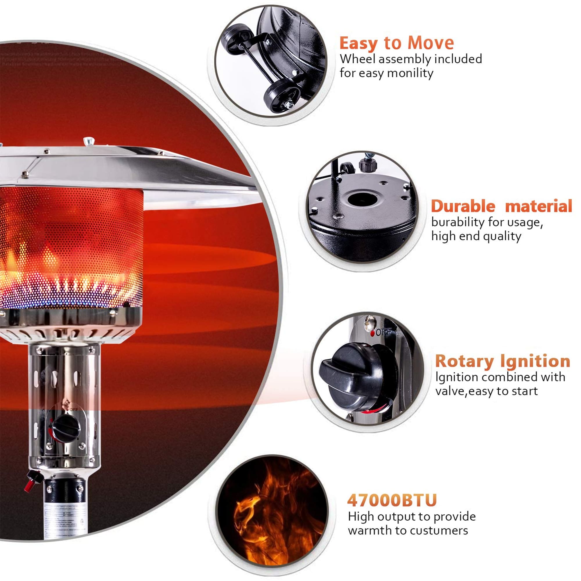 CASAINC CA-W74633255 Outdoor-Gas-Patio-Heaters - View #3