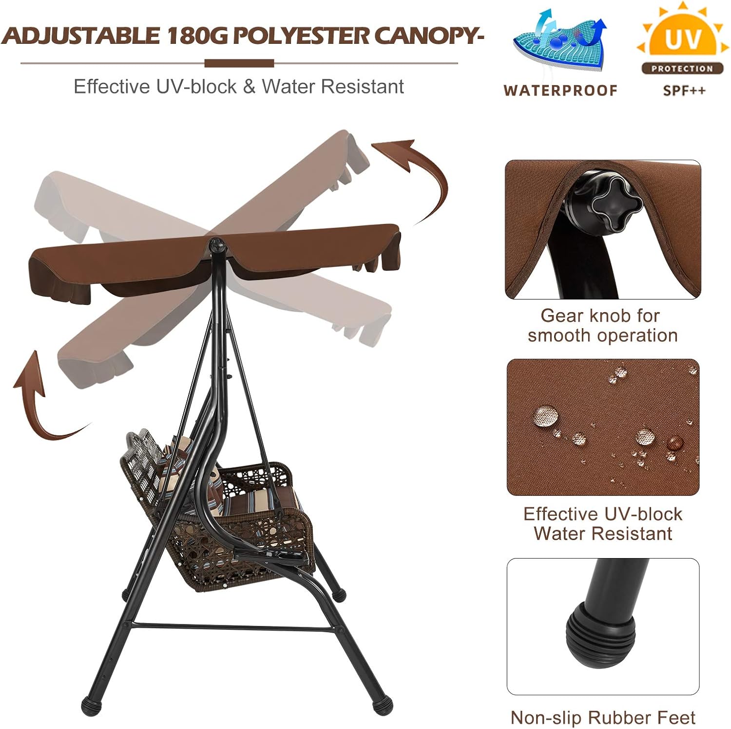 AECOJOY 16093BR-LS02 Swing-Gliders - View #3