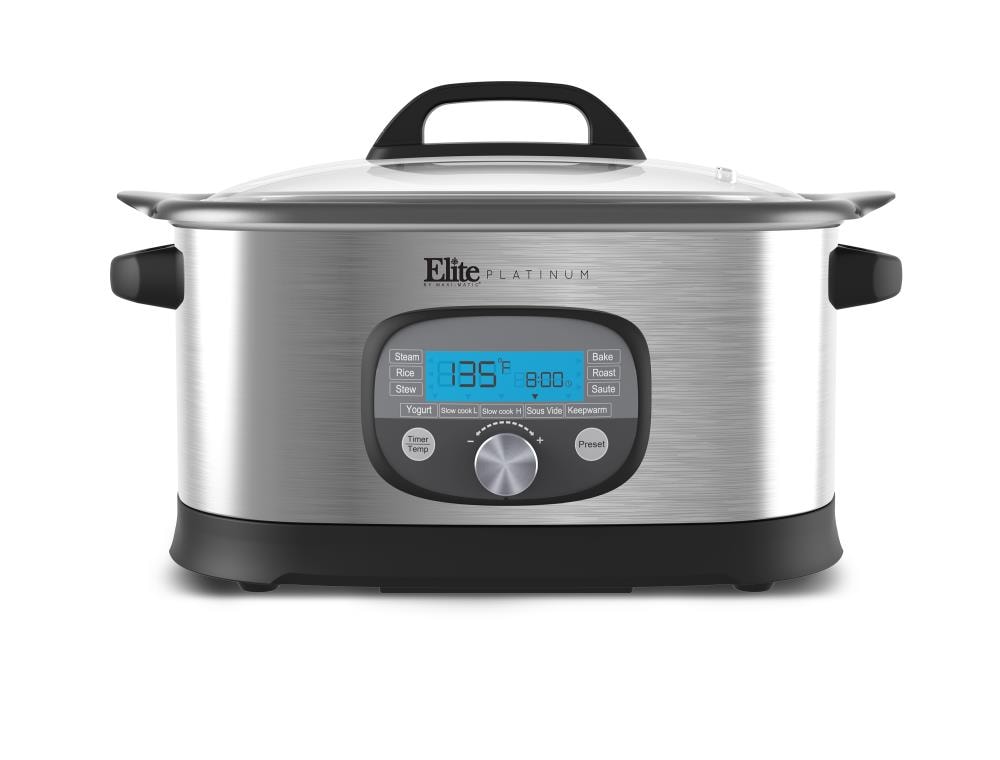 Elite MST-516 6.5-Quart Stainless Steel Oval Slow Cooker