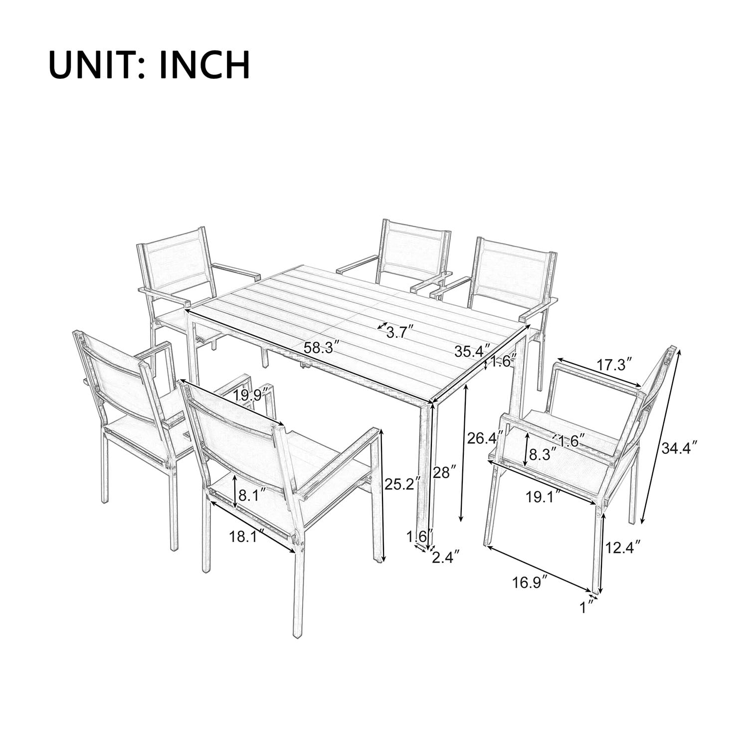 Bybafun YA0200220 Patio-Dining-Sets - View #12