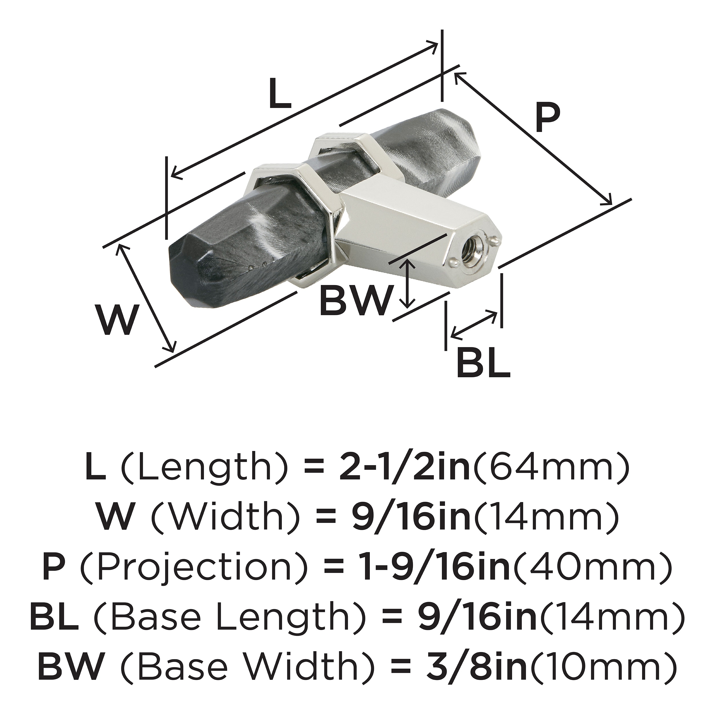 Amerock BP36647MBKPN Cabinet-Knobs - View #4