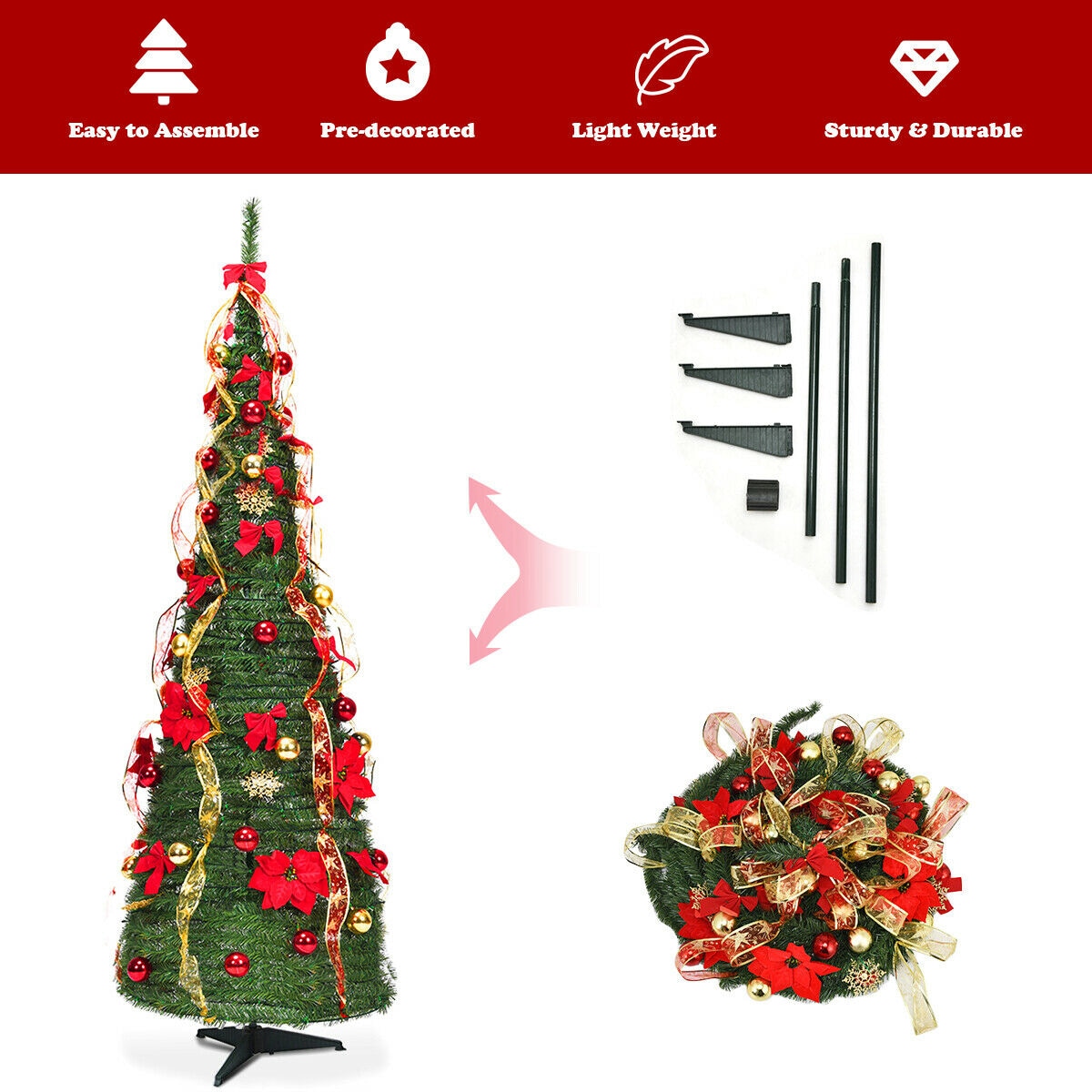 WELLFOR CM-HWY-22050 Artificial-Christmas-Trees - View #9
