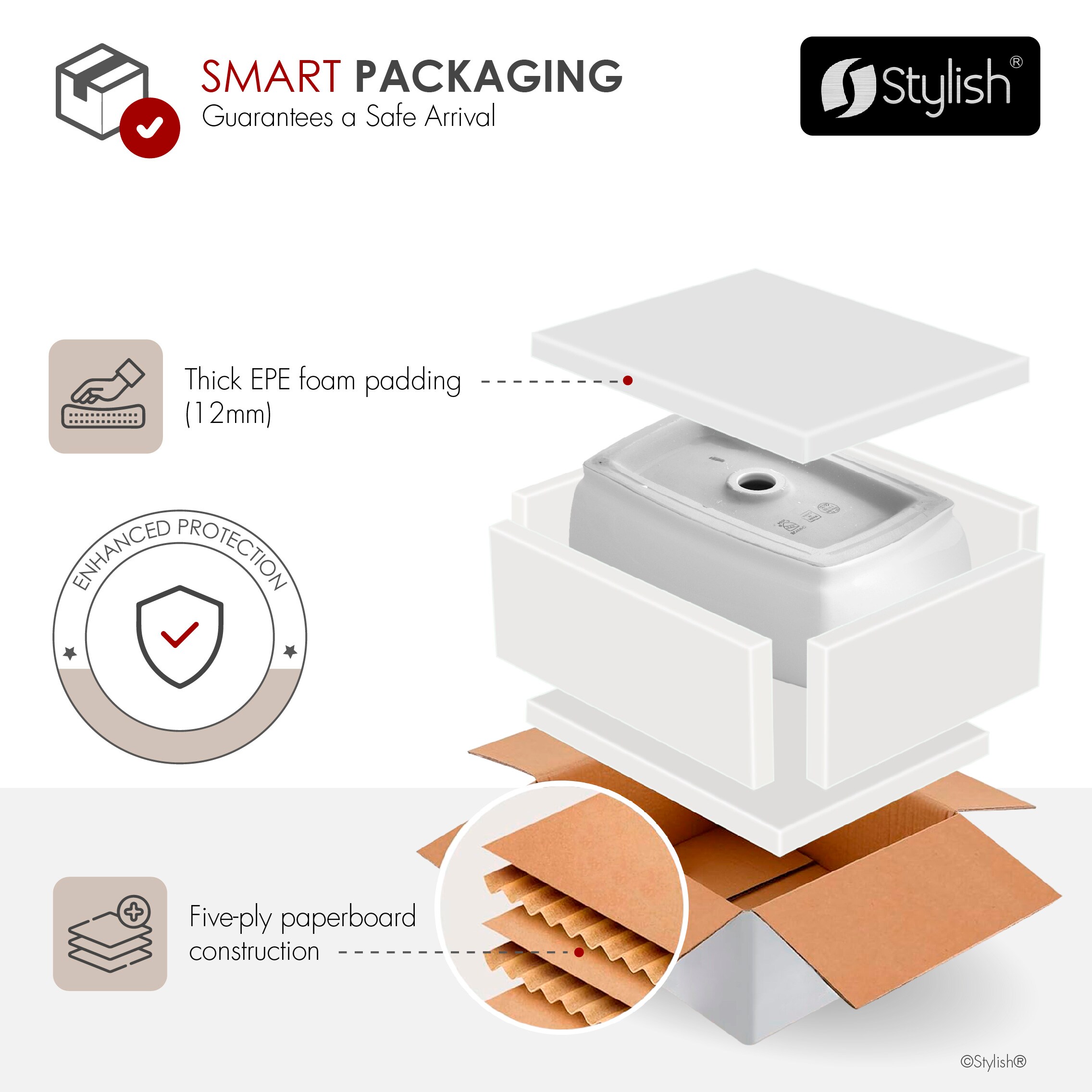 Stylish P-220D Bath-Sink - View #7