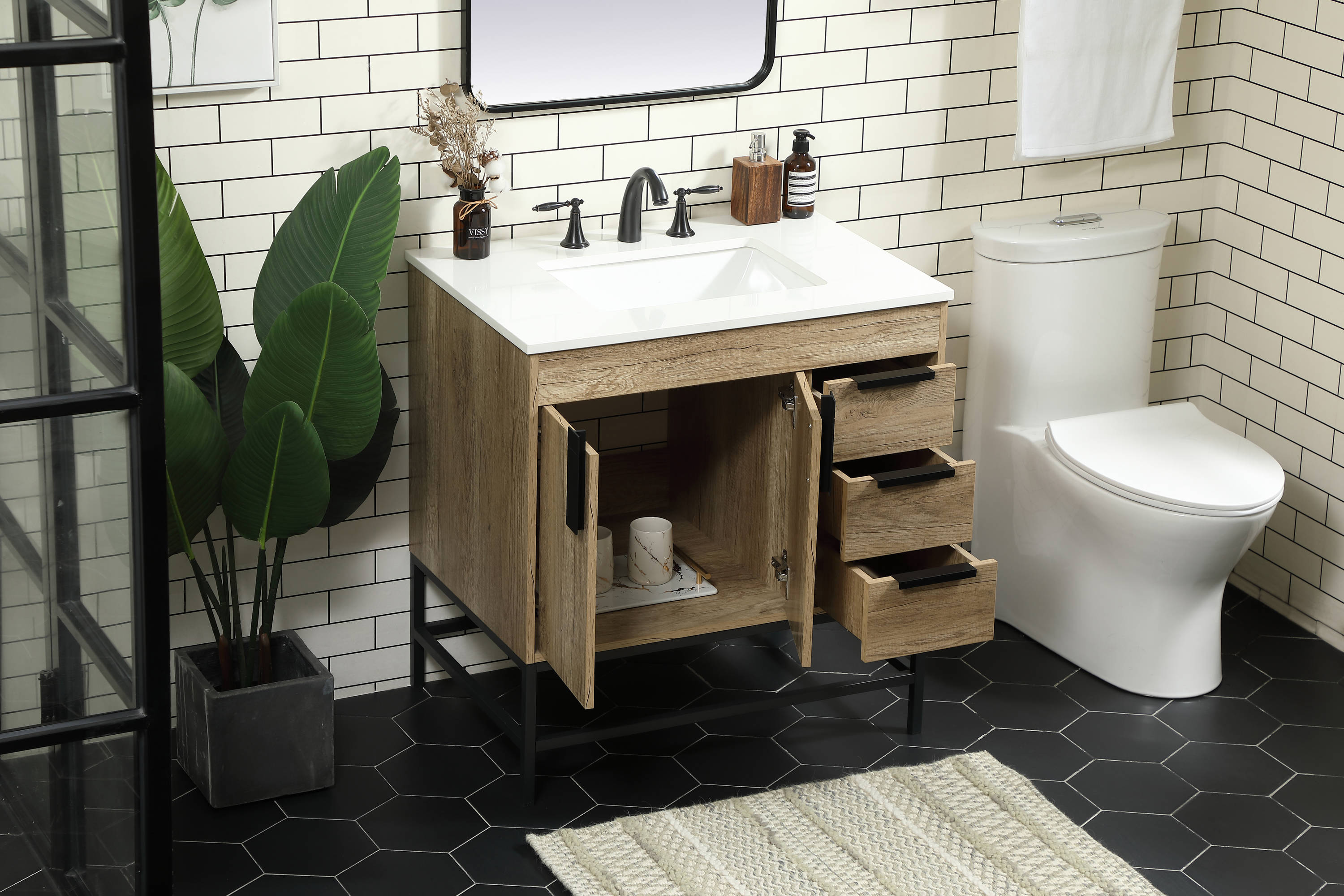 Elegant Decor HF146496NT Bath-Vanity-Combo - View #4