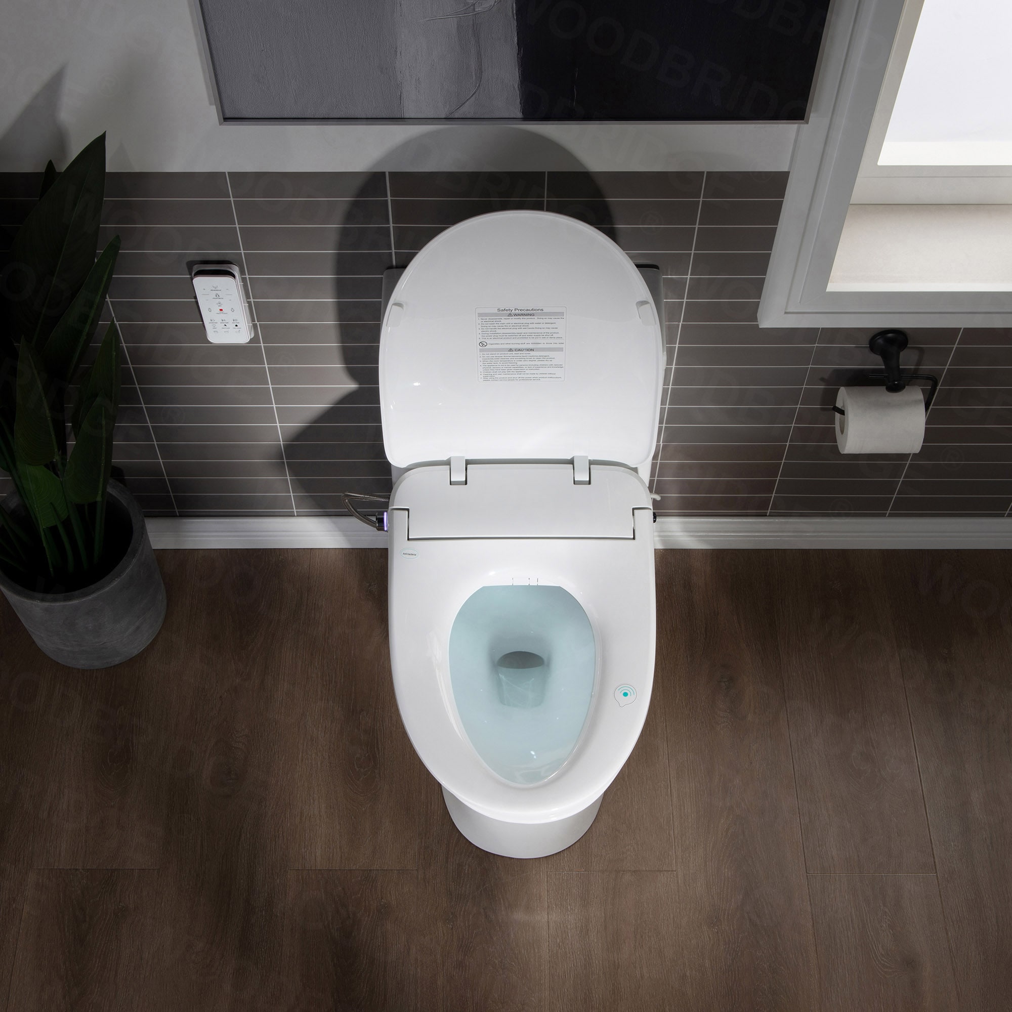 ᐅ【WOODBRIDGE T-0041 Elongated one Piece toilet with Smart Bidet