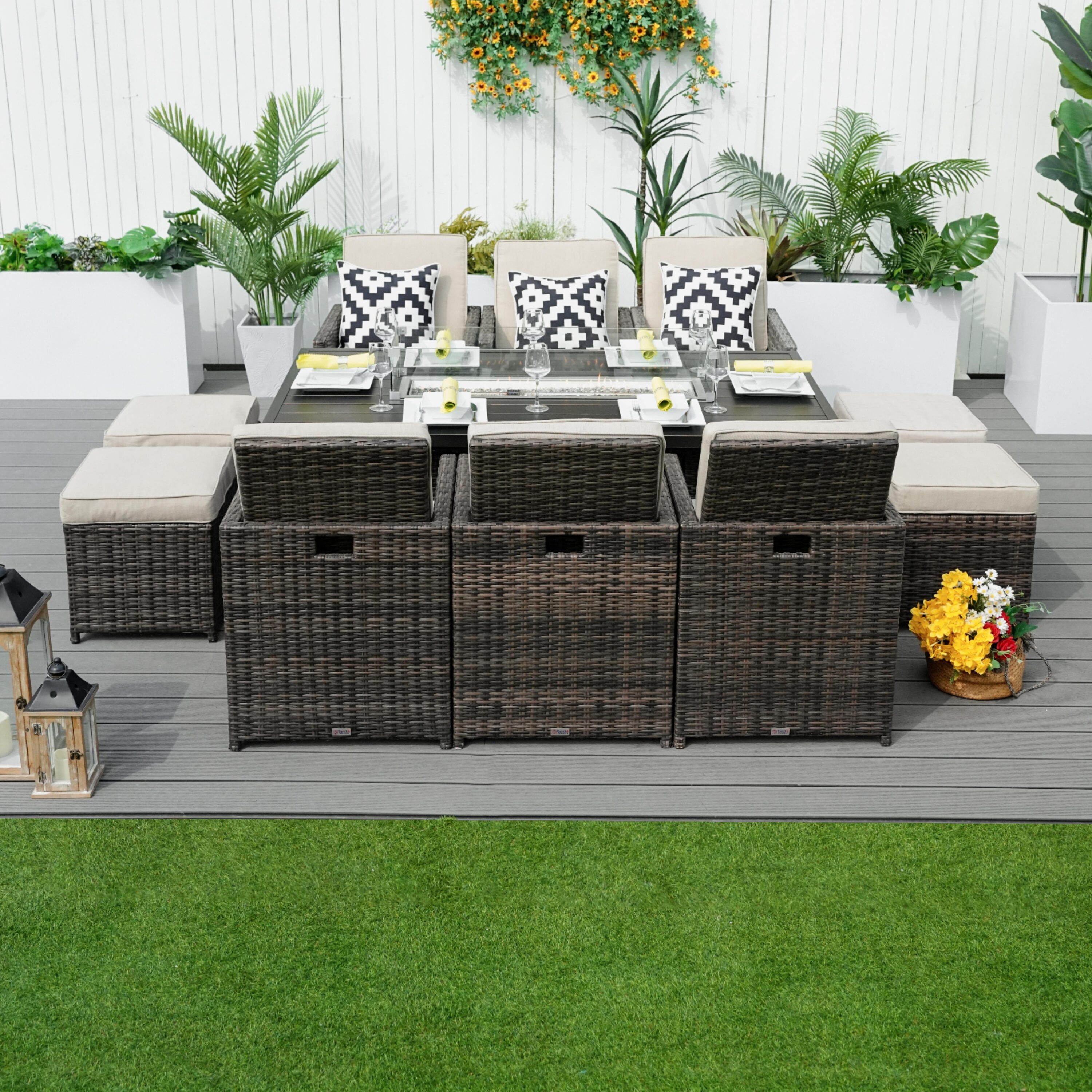 Direct Wicker DWG-1634RA-BR Patio-Dining-Sets - View #4
