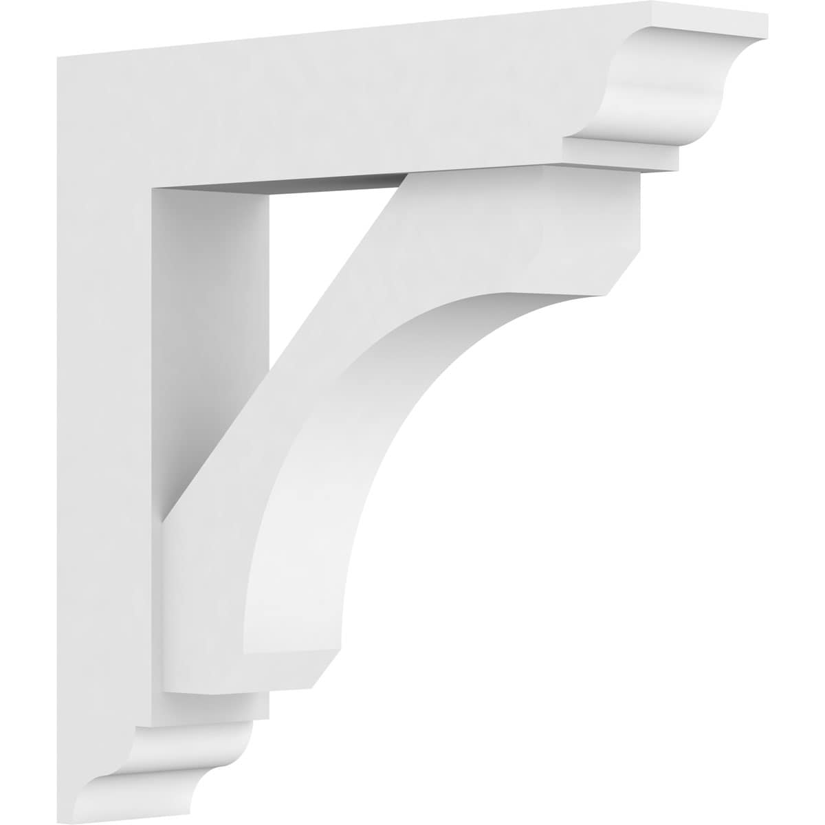 Ekena Millwork BKTP03X14X14LEC01 Standard Legacy 3-in x 14-in x 14-in White PVC Standard bracket