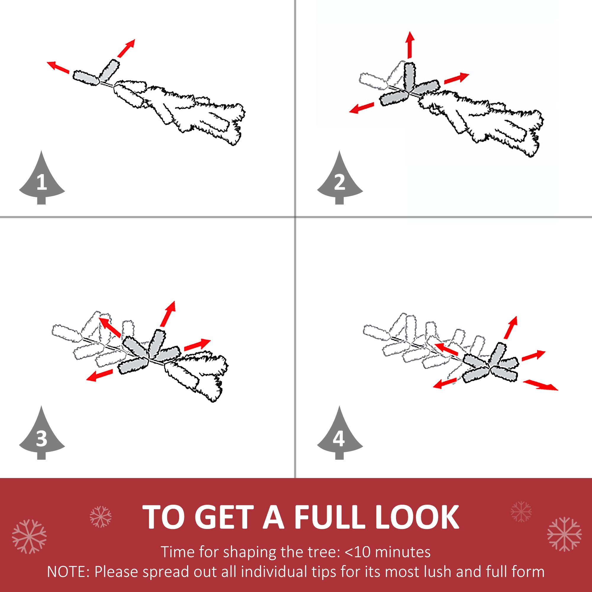 VEELIKE 92384584-SY-ZN Artificial-Christmas-Trees - View #3