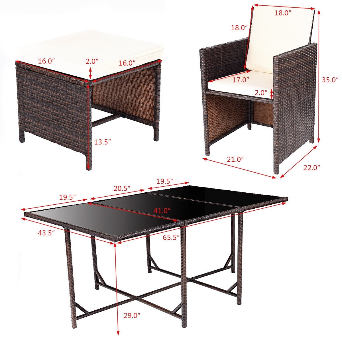 Slickblue D-CO-+92075WH Patio-Conversation-Sets - View #5