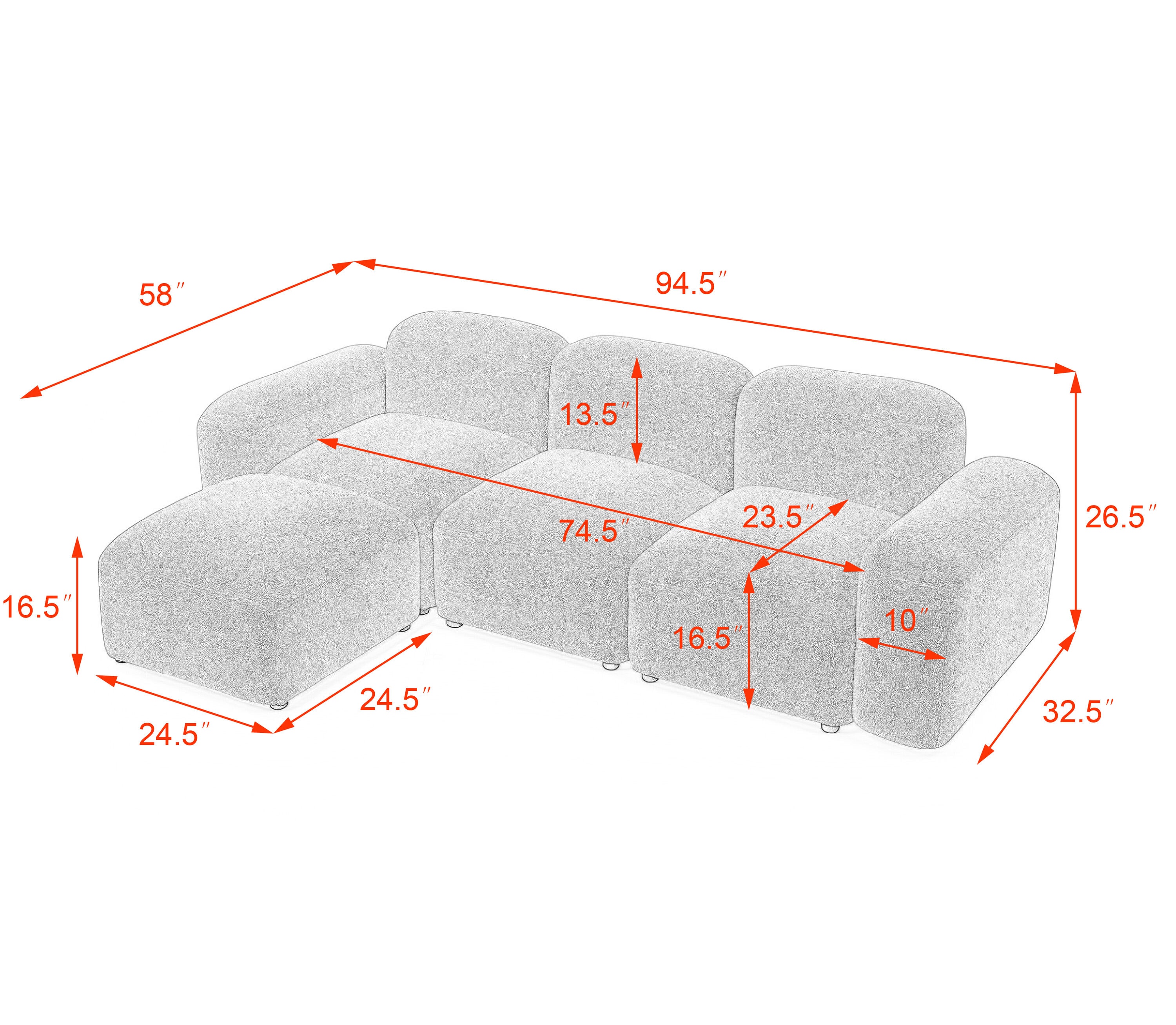 LIVIZA GGJD015OR Sofas-Loveseats - View #3