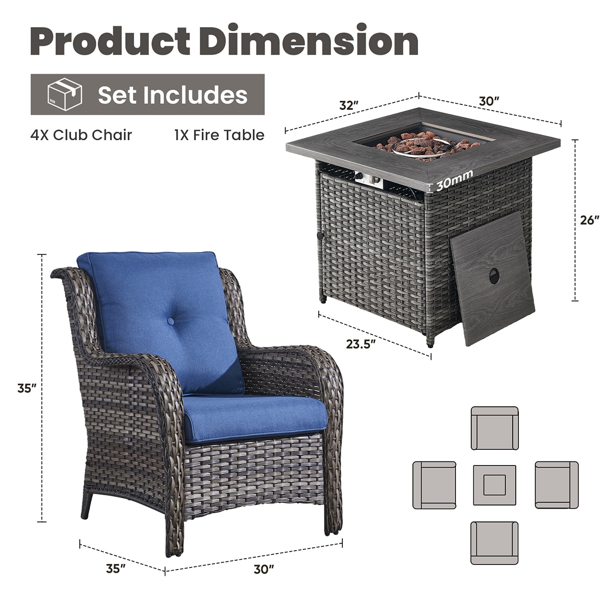 Rilyson FS099017X2-1 Patio-Conversation-Sets - View #10